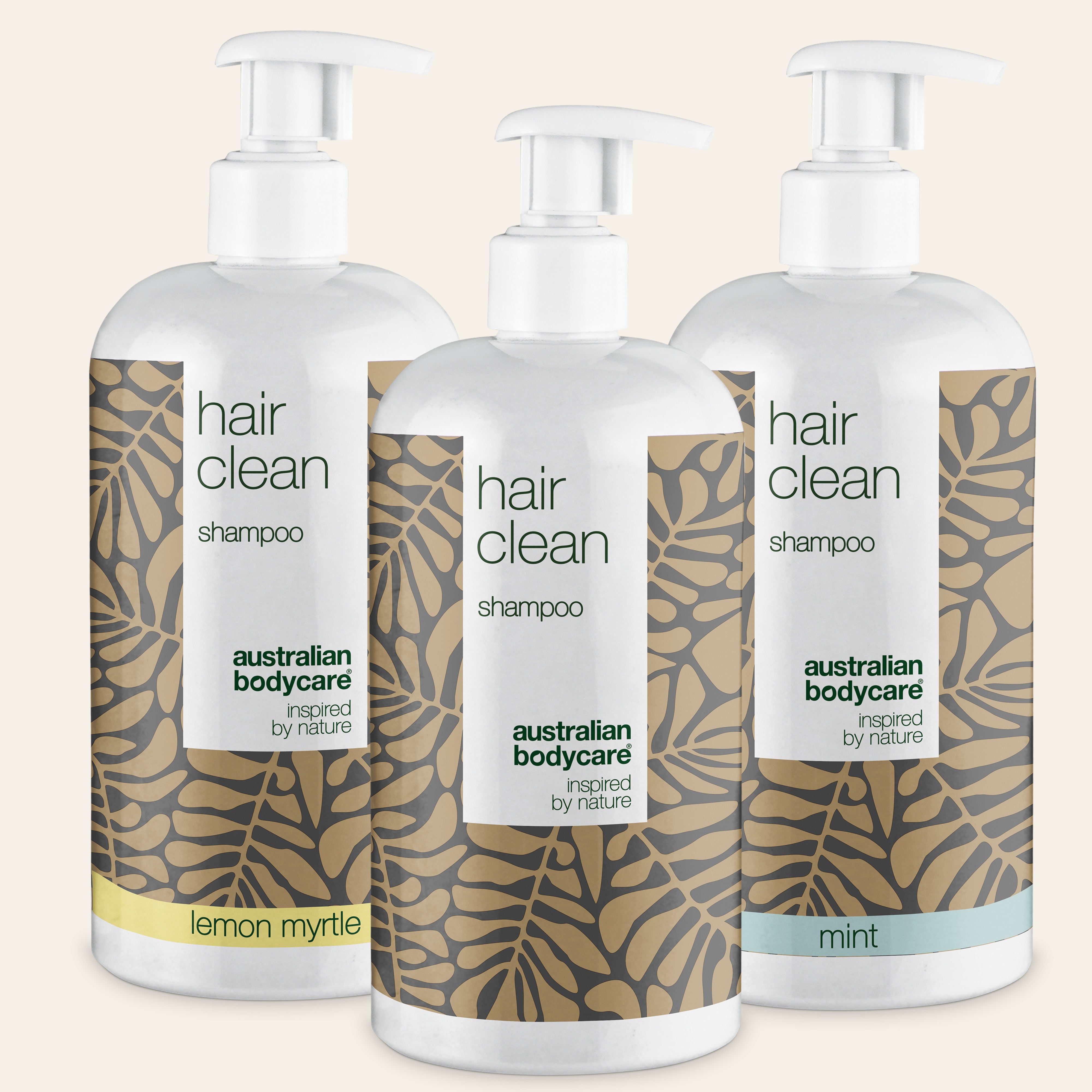 Package offer with 3x shampoo: Tea Tree Oil, Lemon Myrtle & Mint