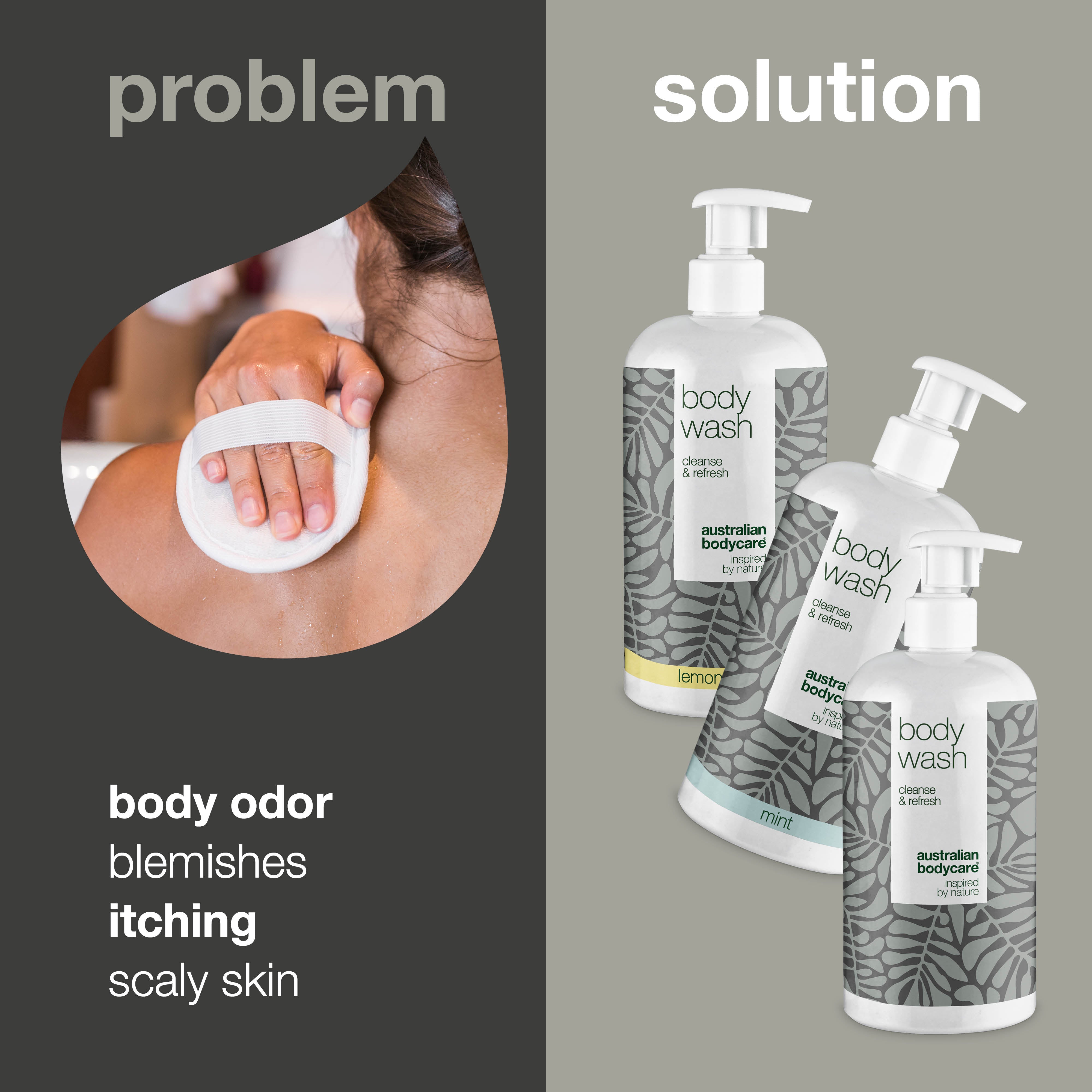 3 Body Wash - offer pack — Package offer with 3 x Body Wash (500 ml): Tea Tree Oil, Lemon Myrtle & Mint