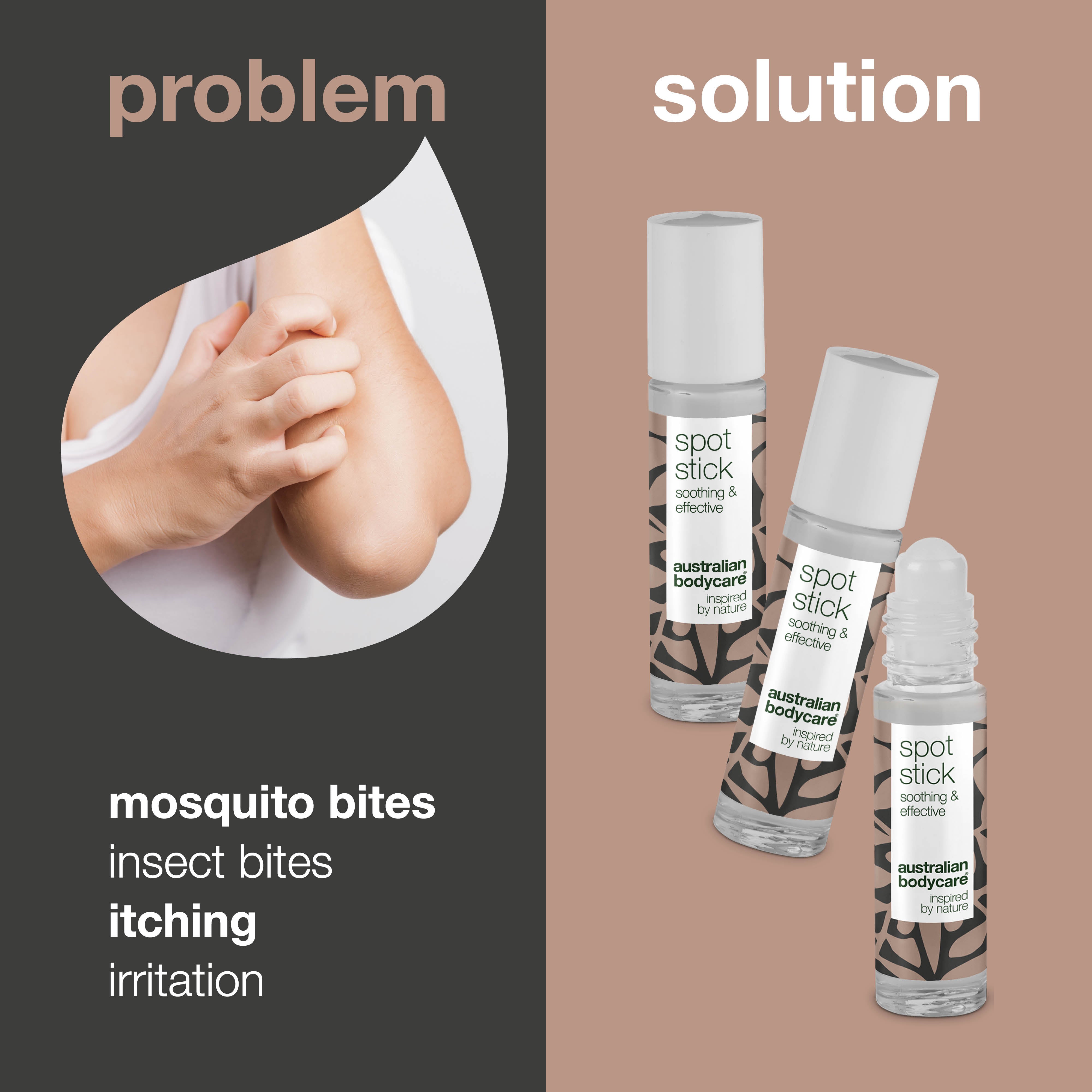 3x spot sticks for mosquito bites — Practical roll on stick for bacteria and irritation in insect bites
