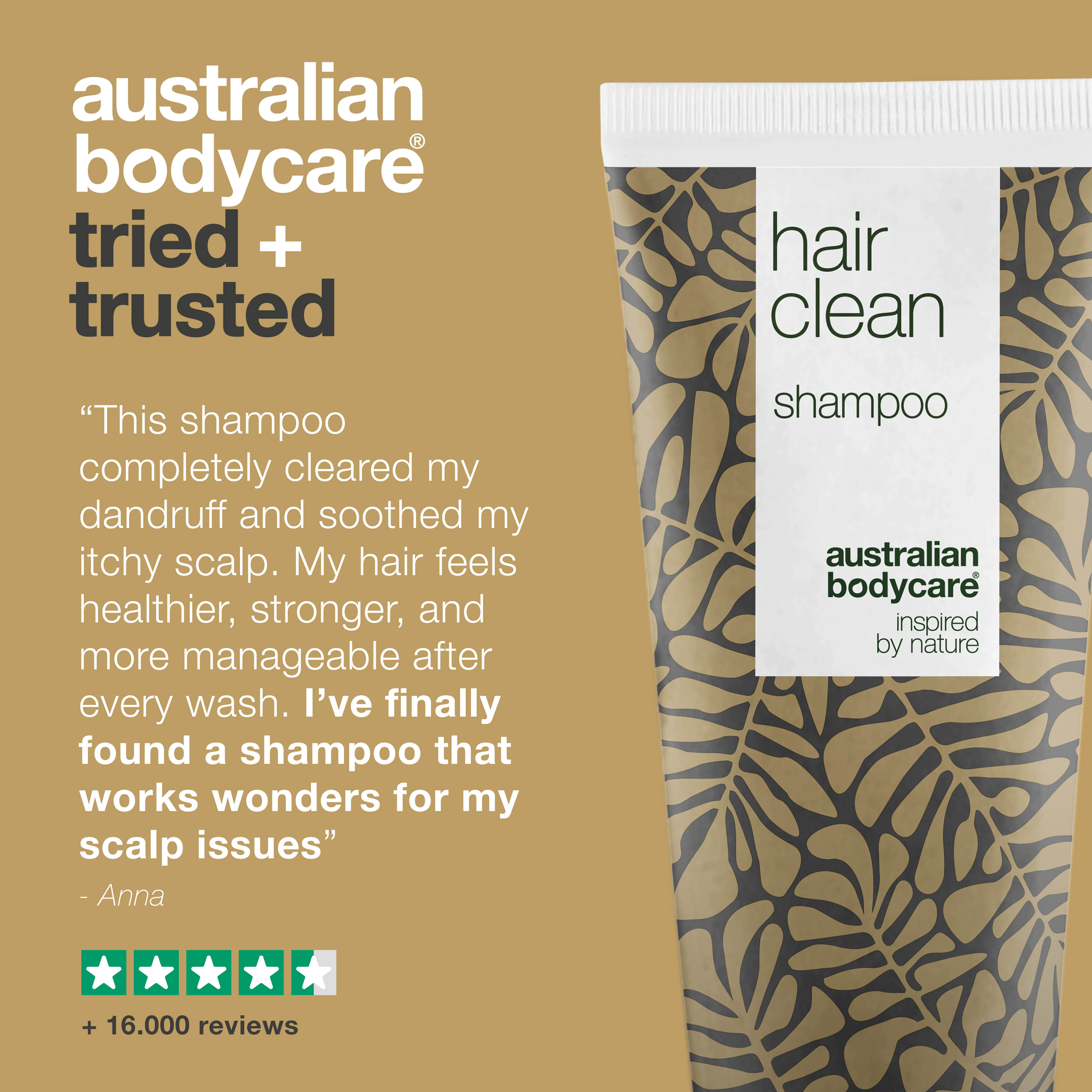Tea Tree Oil dandruff shampoo against dry and itchy scalp — Tea Tree Shampoo for daily care and prevention of dandruff, flaky scalp and spots on scalp