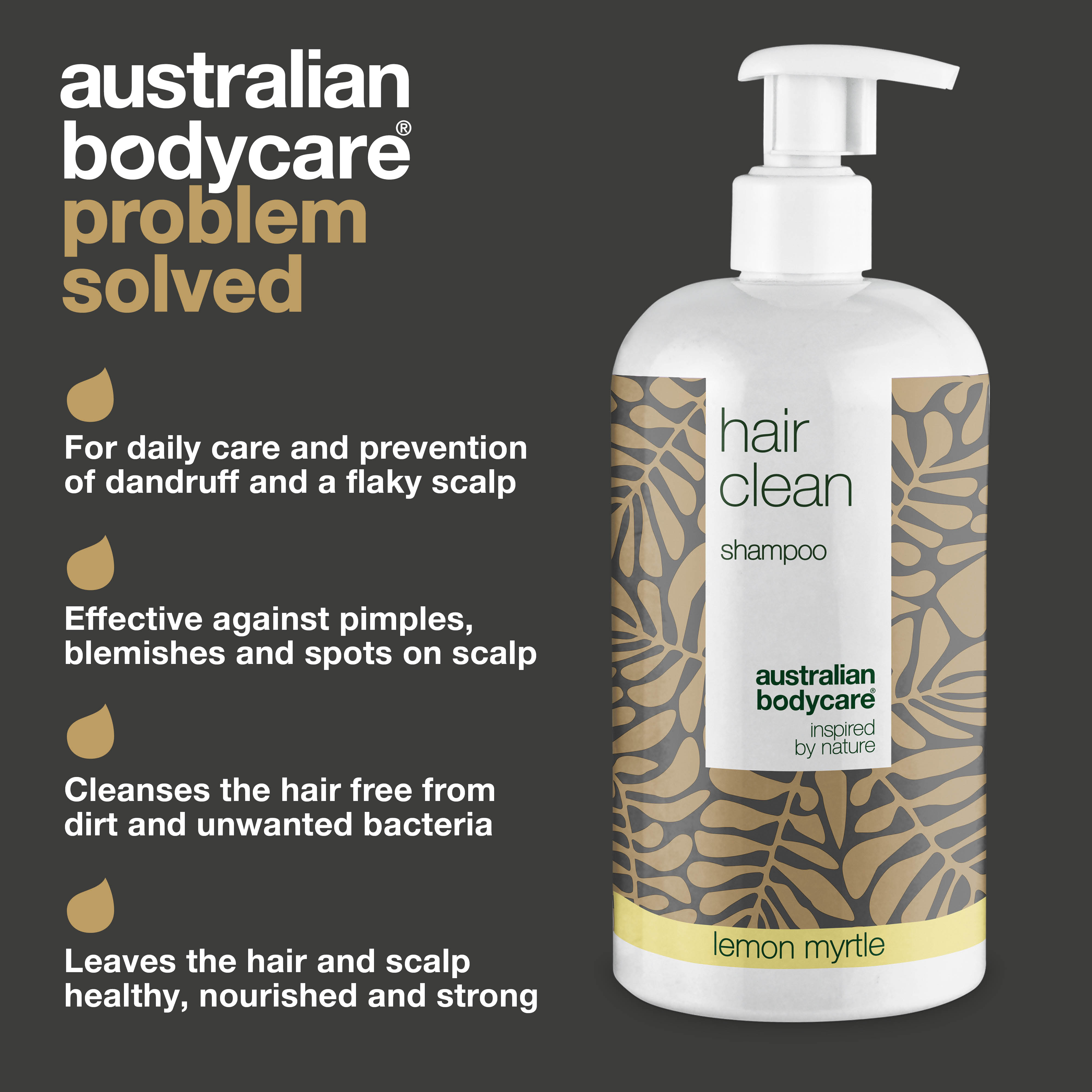 4 for 3 Tea Tree Shampoo 500ml Lemon Myrtle - Package deal — Package deal with 4 shampoos (500 ml): Tea Tree Oil Lemon Myrtle