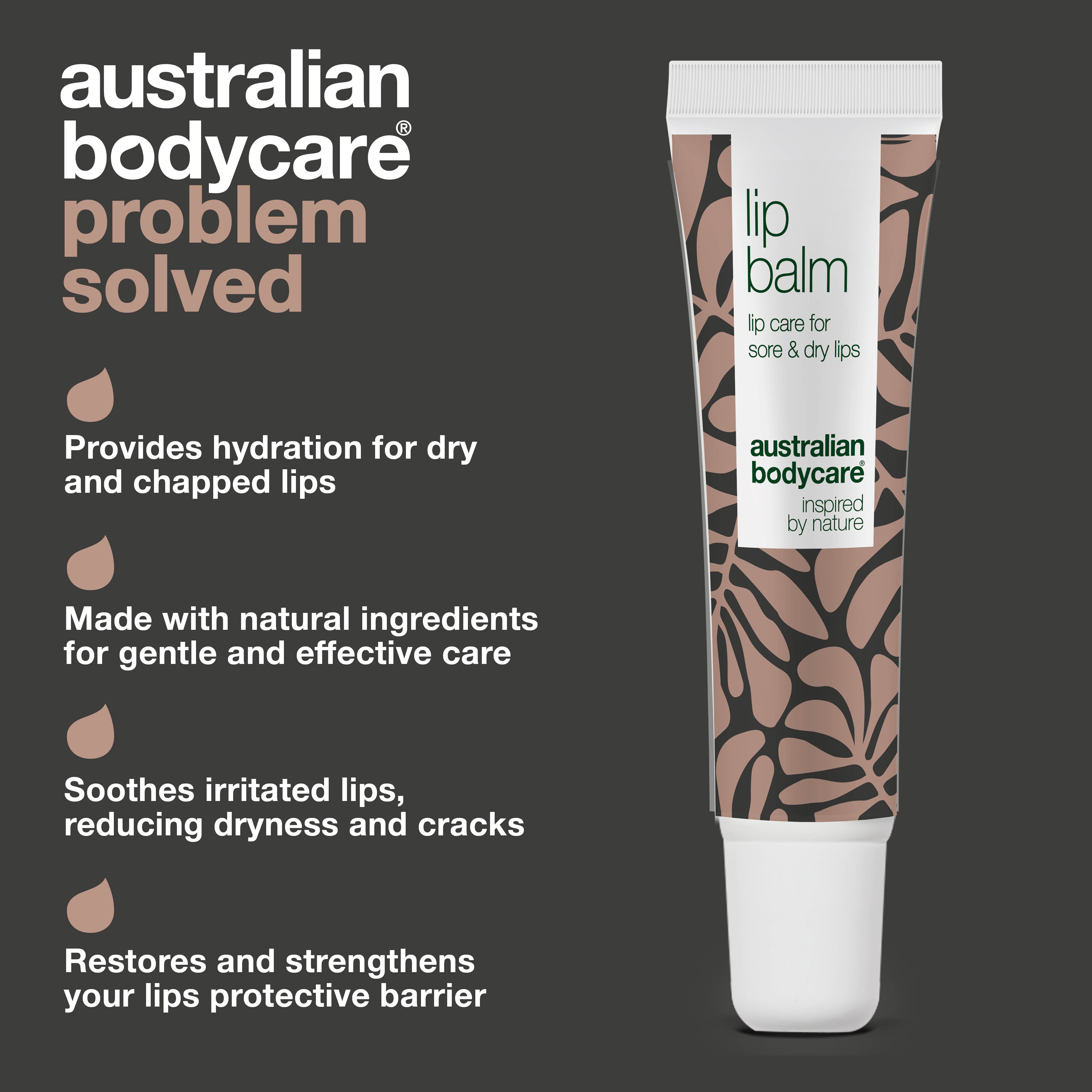 Lip balm for care of dry and chapped lips — Lip balm with Tea Tree Oil for dry lips & care of cold sores