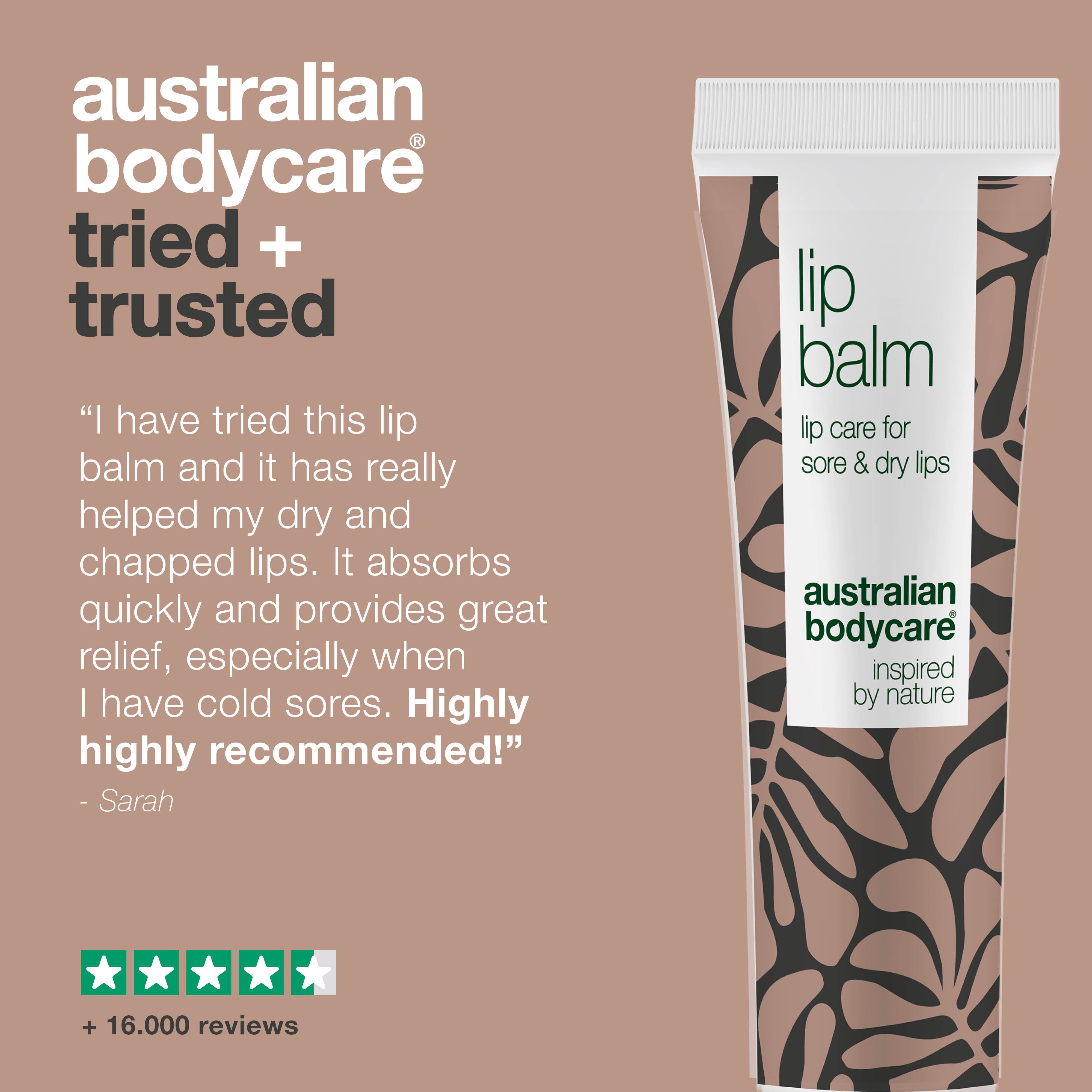 Lip balm for care of dry and chapped lips — Lip balm with Tea Tree Oil for dry lips & care of cold sores