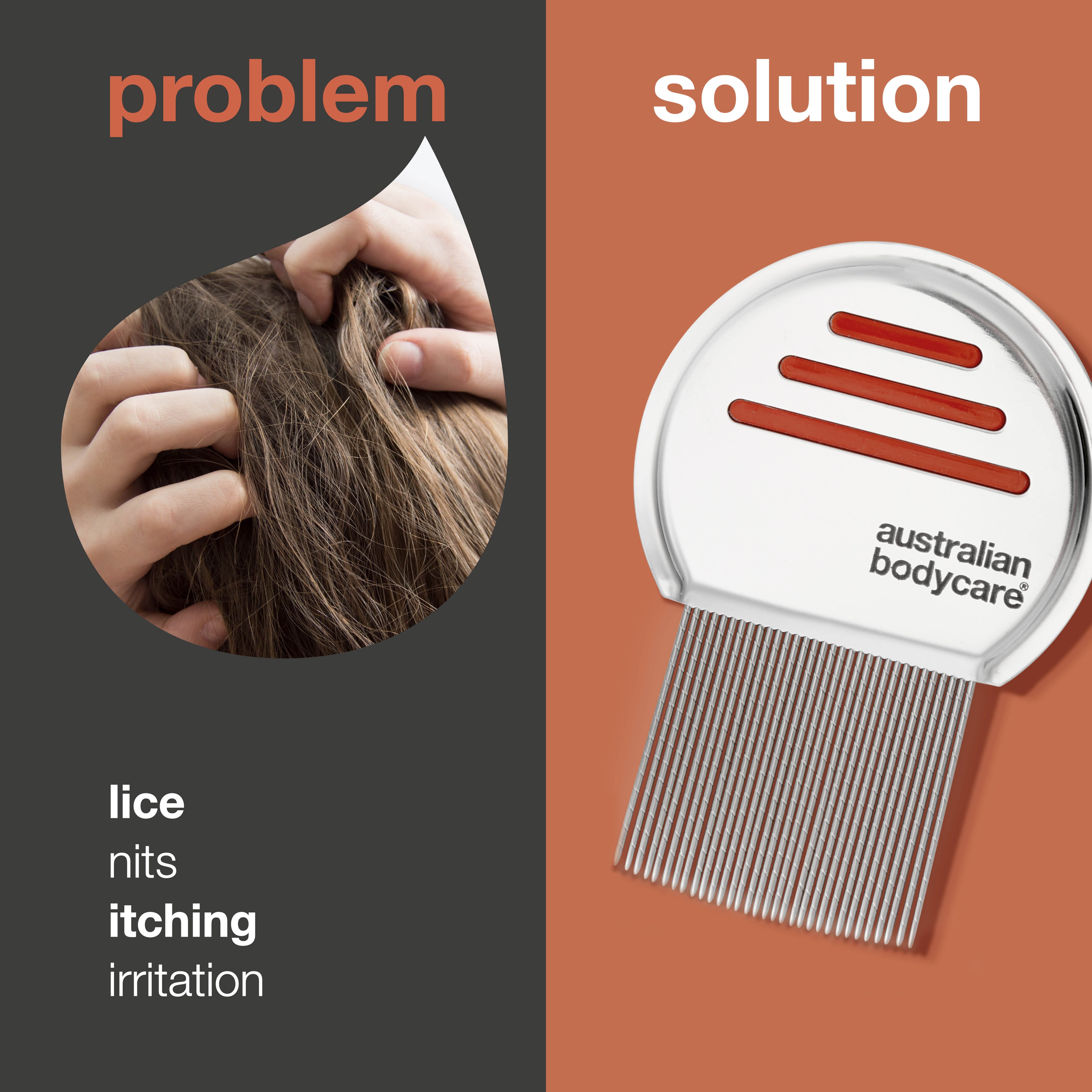 Metal Lice Comb – Effectively Removes Lice & Nits — Remove lice easily with a stainless steel lice comb! Gently and thoroughly eliminates lice and nits. Perfect for lice treatment.