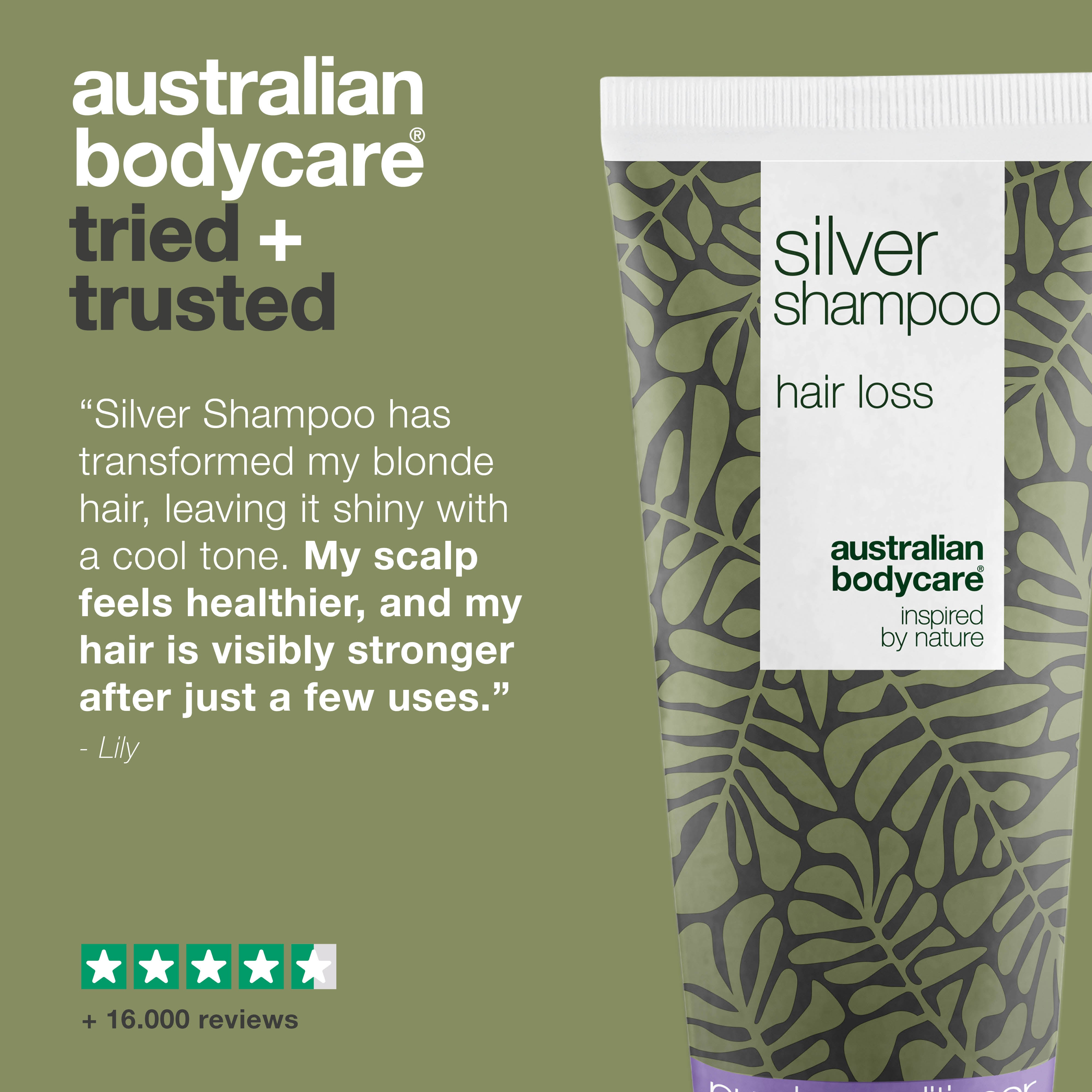 Achieve vibrant blonde or grey hair with Silver Shampoo. Removes yellow tones and nourishes the scalp while supporting healthier, stronger hair growth.