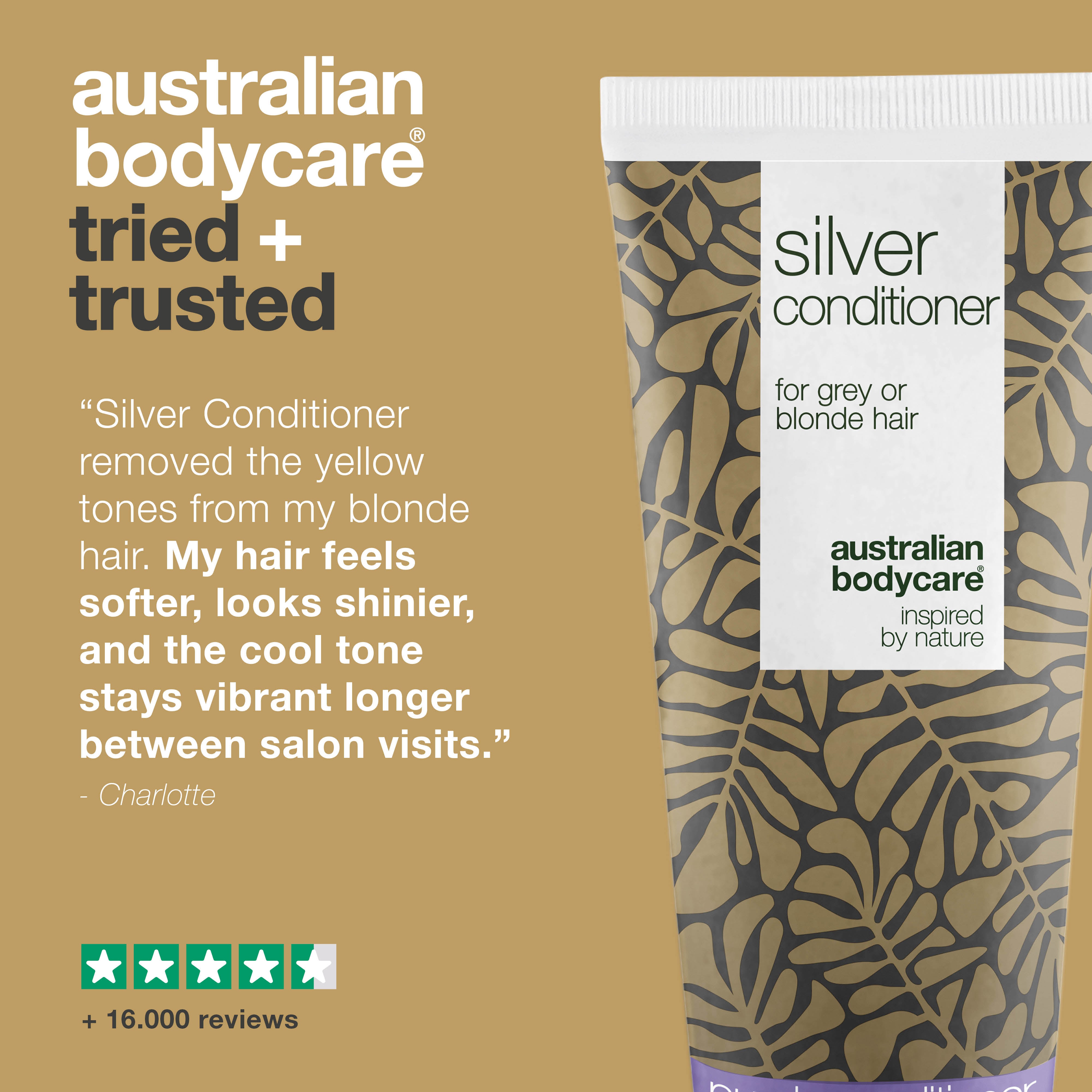 Silver Conditioner for Grey and Blonde Hair – No More Yellow Tones — Conditioner with violet pigments removes yellow hues and enhances cool tones. Adds shine and strengthens hair. Perfect for natural or dyed hair.
