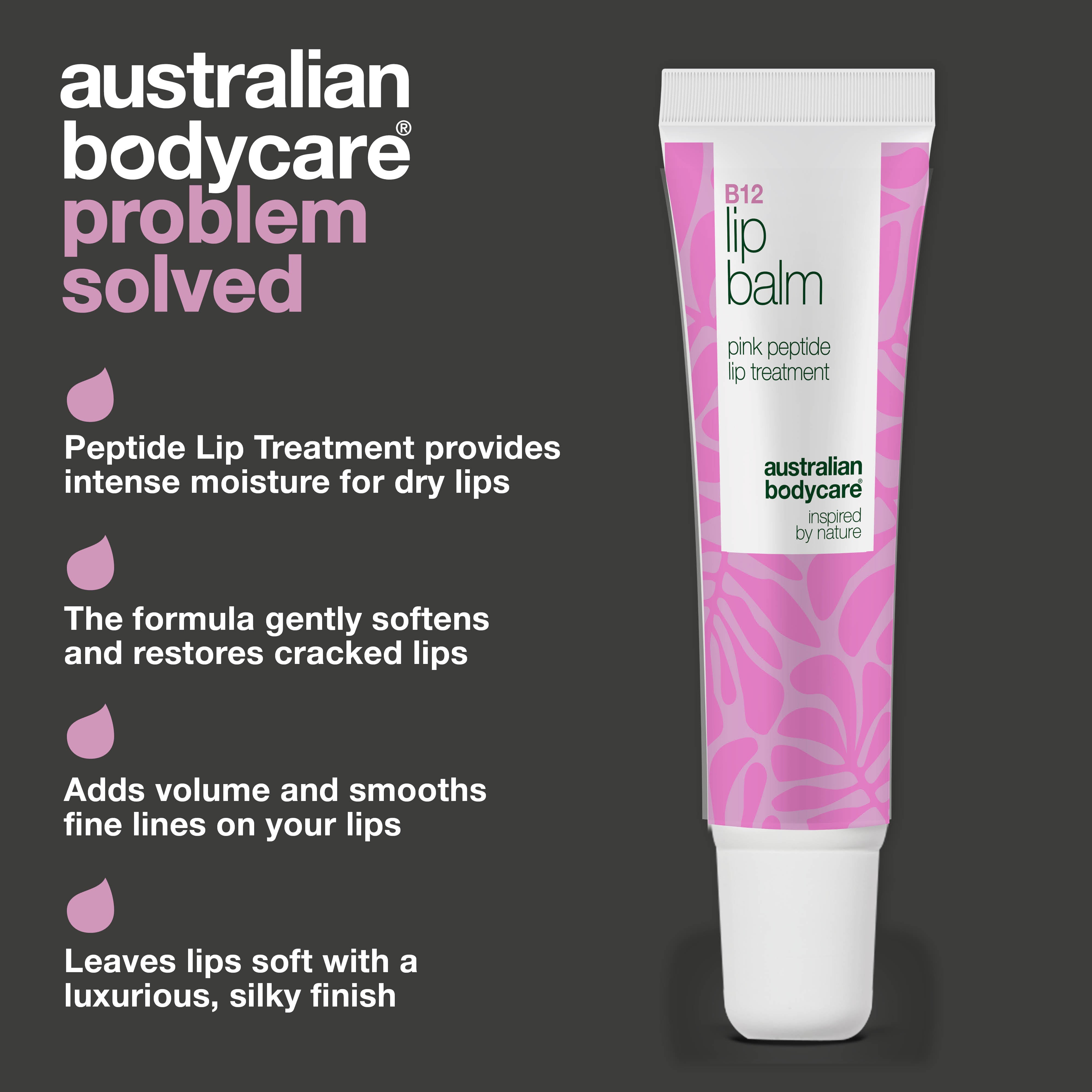 Ajakbalzsam B12-vel – Tápláló hidratáló a telt ajkakhoz — Érjen el puha, telt ajkakat a B12 ajakbalzsammal. Intenzíven hidratál, kisimítja a finom vonalakat és megakadályozza a kiszáradást – tökéletes a mindennapi ápoláshoz!