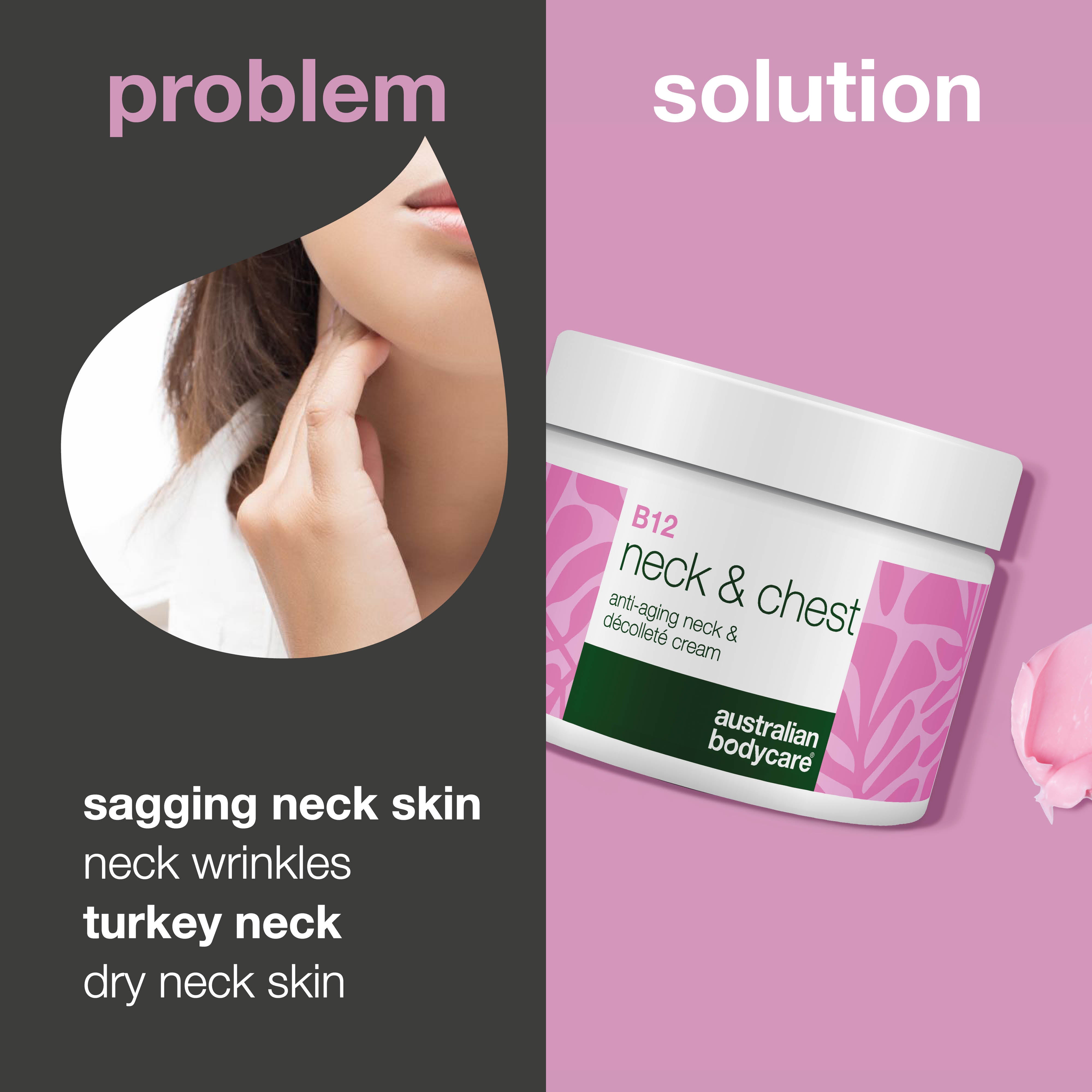 B12 Neck Cream – Reduce Wrinkles and Sagging Skin — B12 Neck & Décolleté Cream hydrates, firms, and smooths wrinkles. Ideal for a youthful, revitalized look.