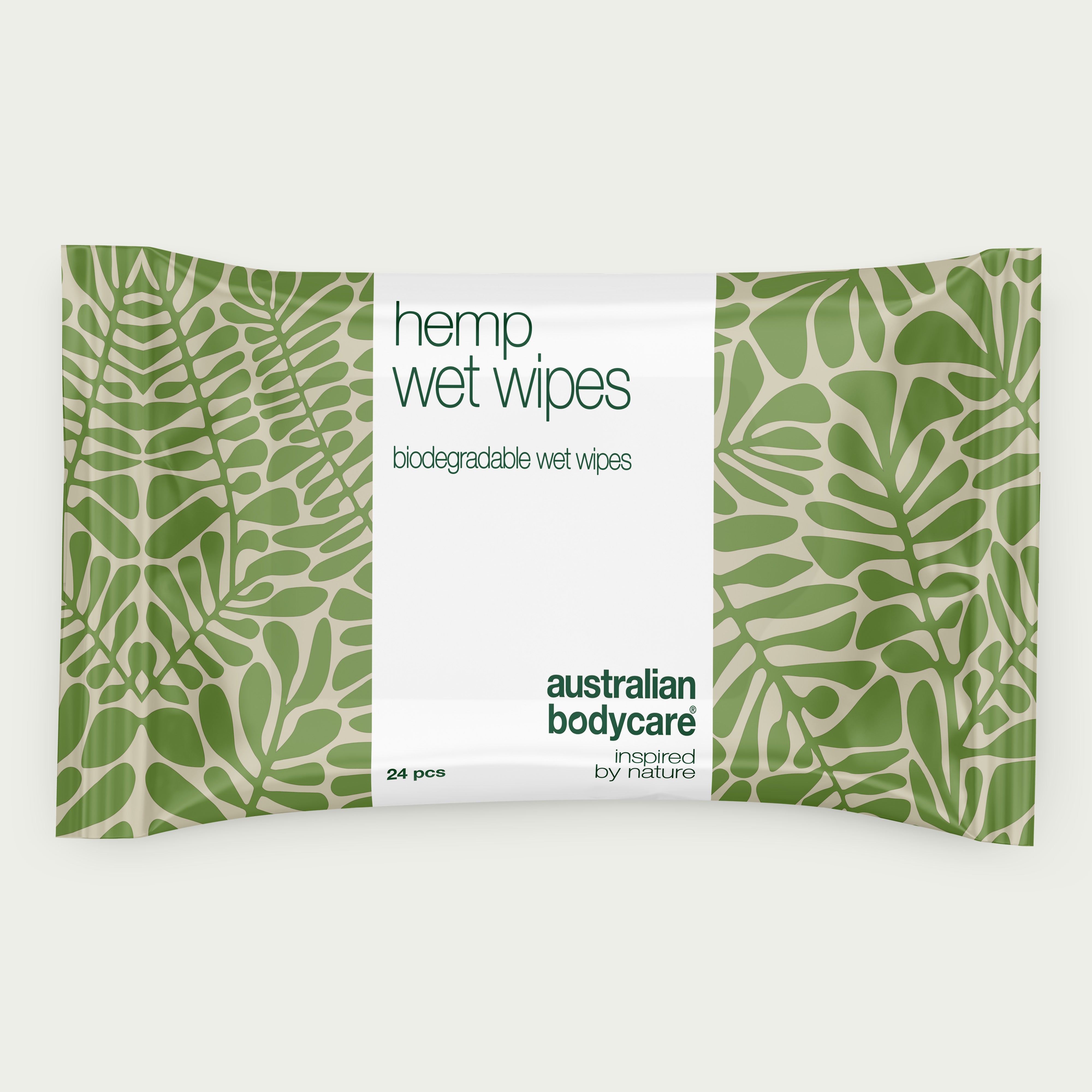 Cleansing wipes for dirt and sweat – with hemp, aloe vera, and 4-Terpineol,  the active compound known from Tea Tree Oil