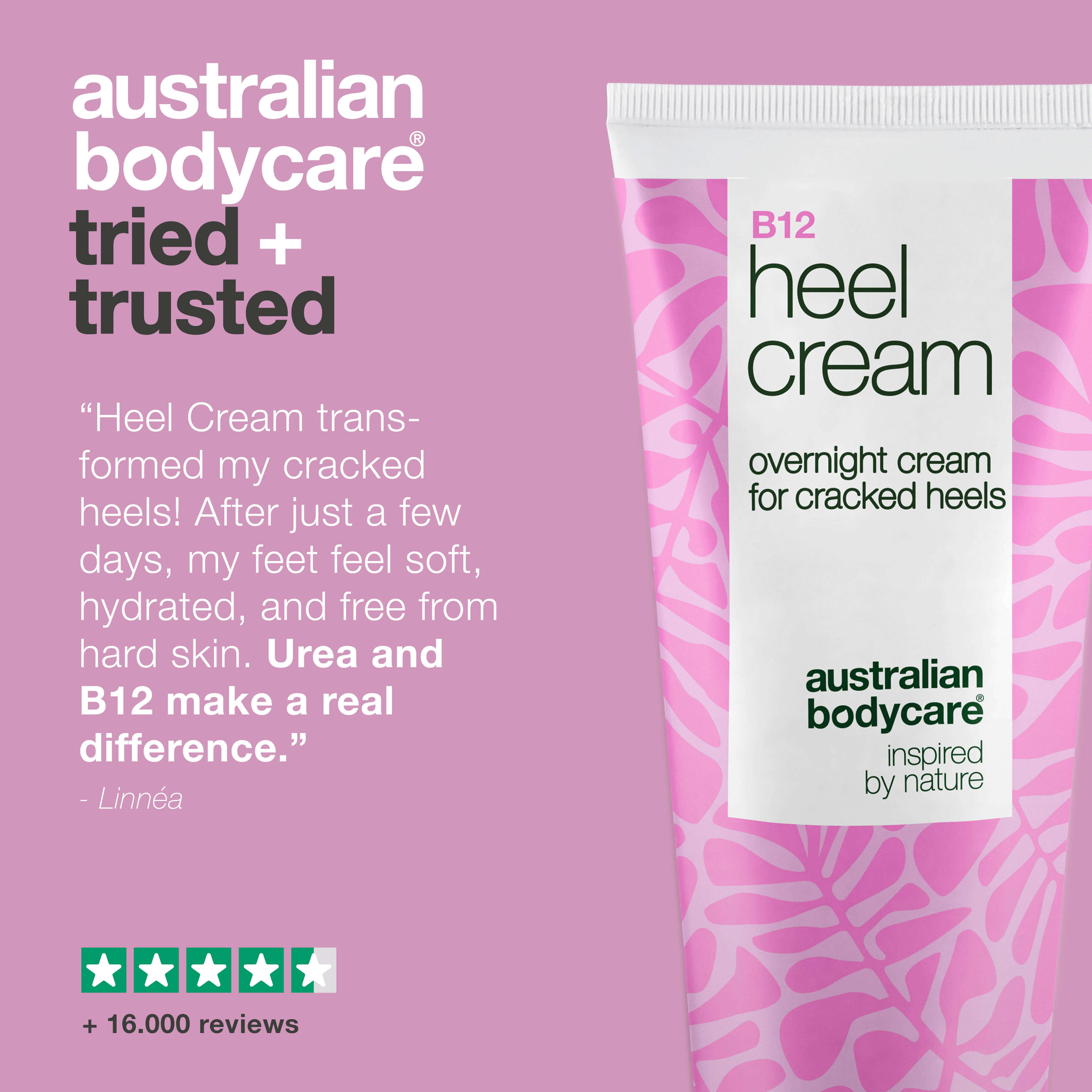 Intensive Heel Care with 25% Urea & Vitamin B12 — Get smooth, healthy feet with this heel cream. Hydrates and restores dry skin with 25% urea & Vitamin B12.