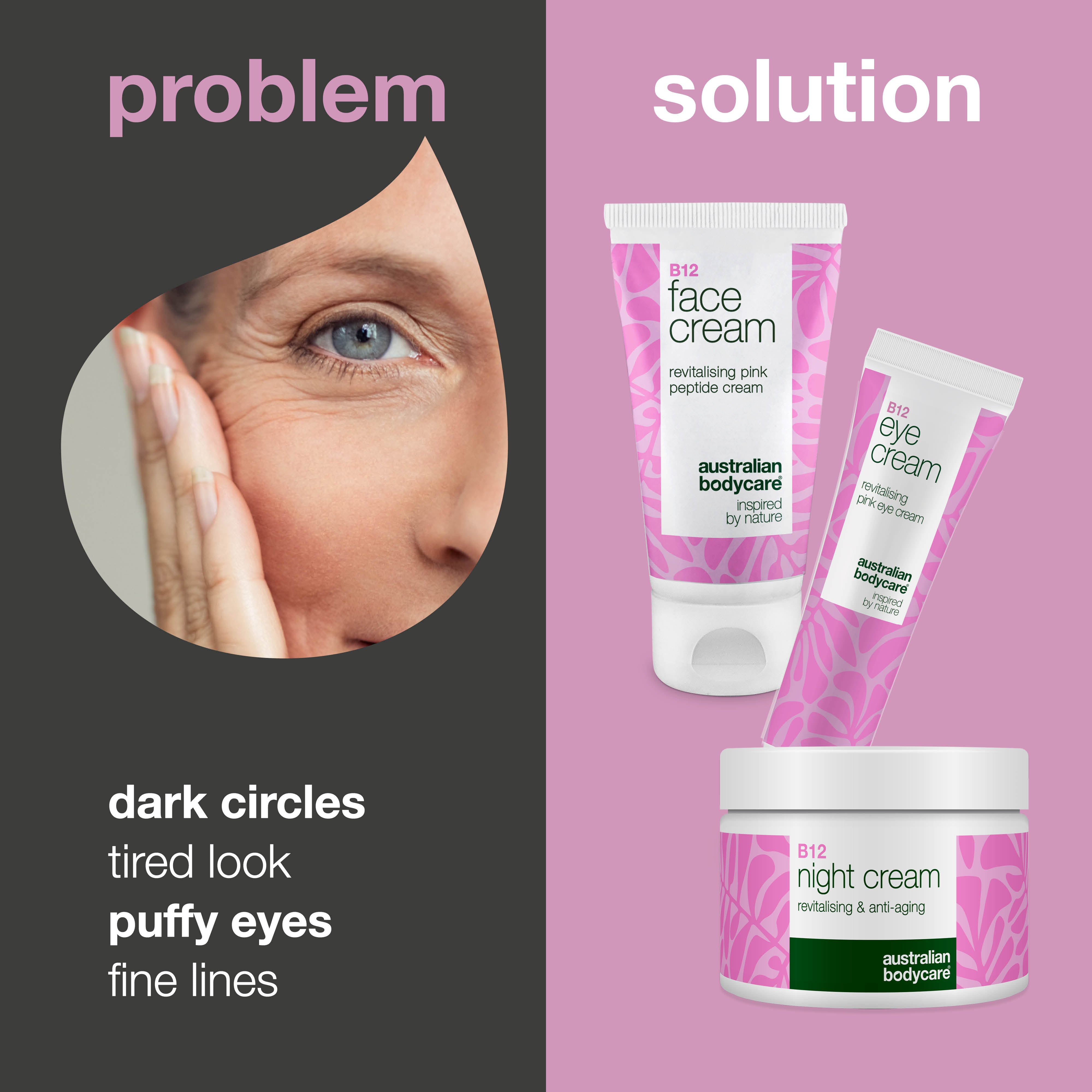 B12 Eye Care Set for Puffiness and Dark Circles — Effective B12 set for dark circles and puffiness. Adds hydration and glow to the eye area.