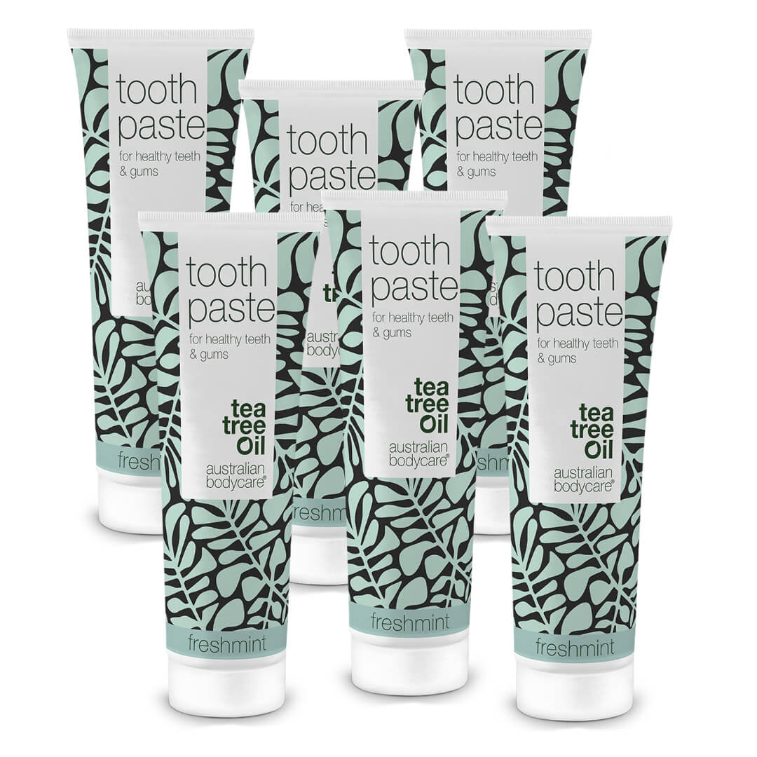 3 x Tea Tree Oil Tooth paste with Fresh Mint - For daily care of oral thrush, periodontitis and gingivitus