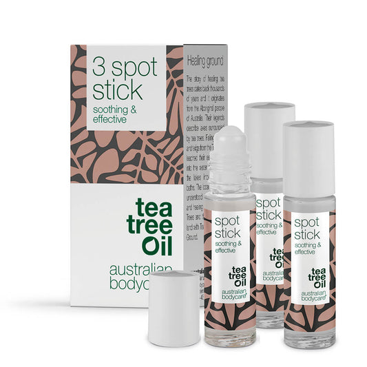 3x Tea Tree Oil spot stick for pimples and blackheads - effective towards pimples, impurities and blackheads.