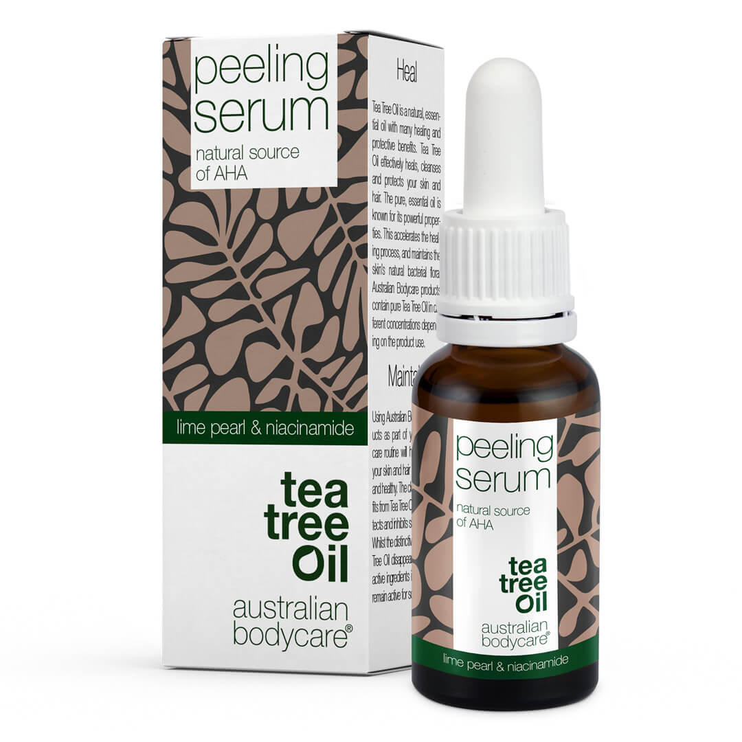Peeling Serum with AHA's for gentle skin exfoliation - Natural peel serum with AHA fruit acid, Tea Tree Oil and Niacinamide