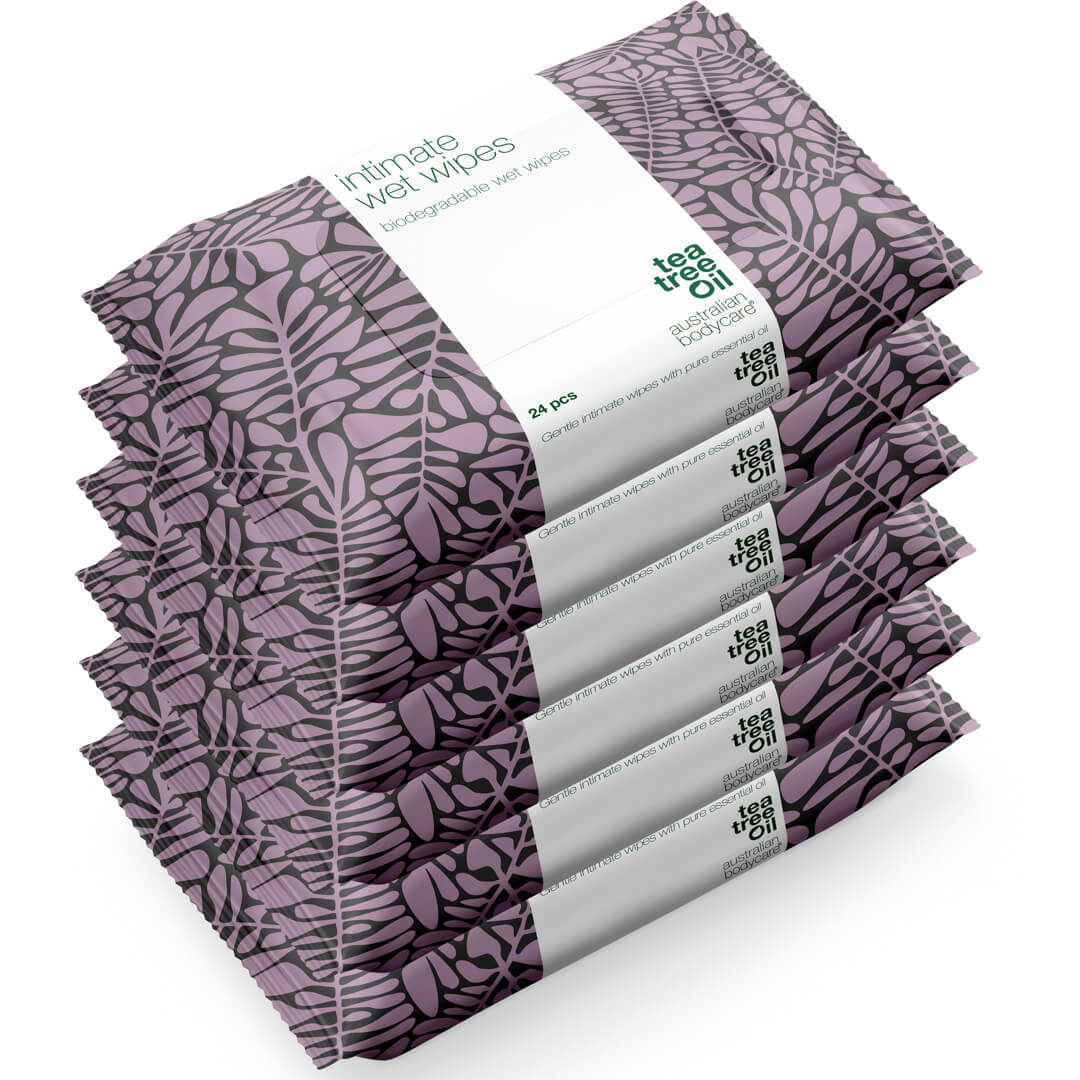 Intimate Wet Wipes with Tea Tree Oil 24 pcs - For daily intimate care for unwanted odour, itching and dryness