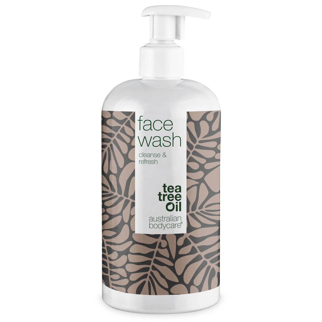 Tea tree Face Wash näppylöitä ja mustapäitä vastaan ​​- Päivittäinen kasvojen puhdistusaine rasvaiselle iholle, ihanteellinen epäpuhtaalle iholle ja akneen