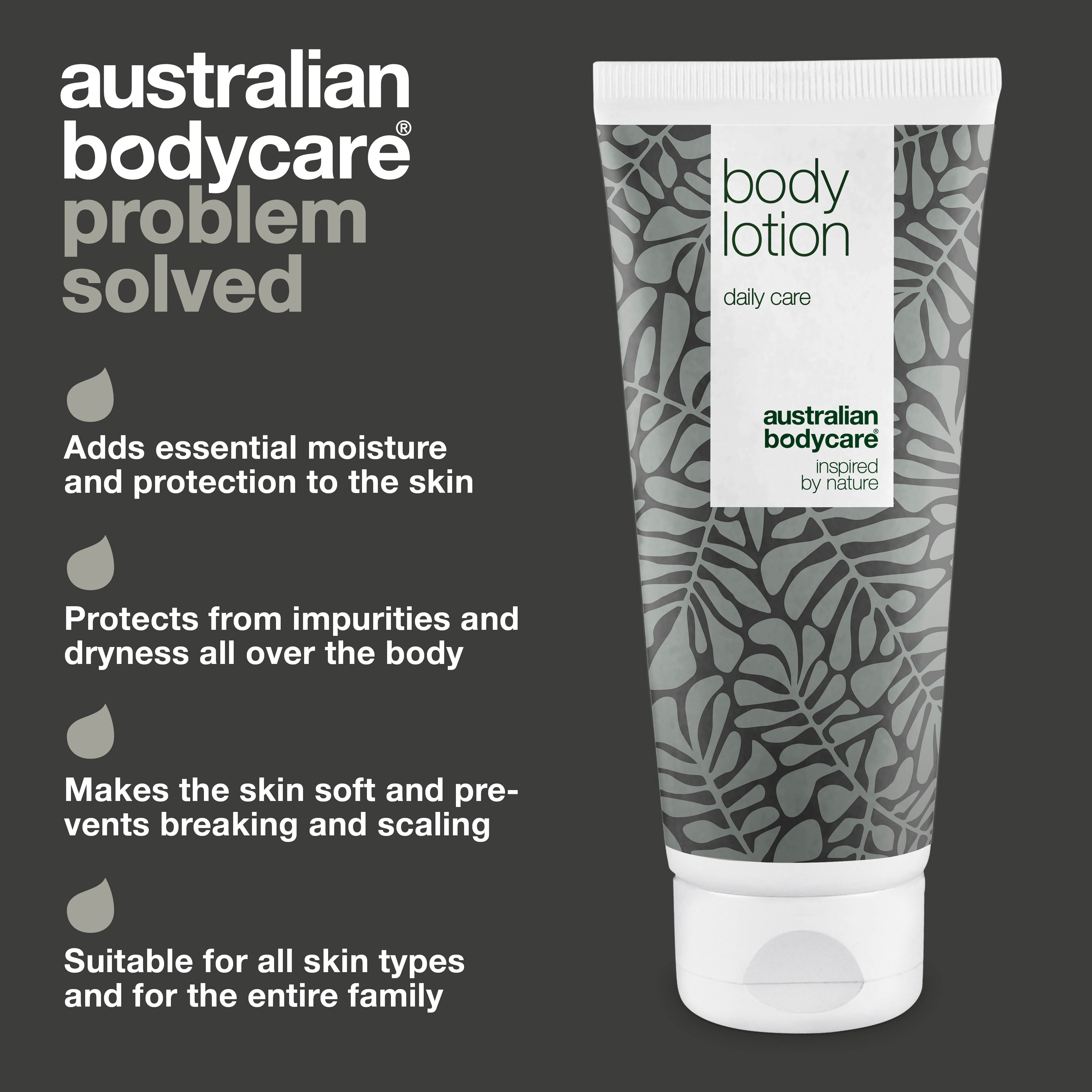 Tea Tree Body Lotion against dry skin and spots — Body moisturiser for congested and scaly skin on the body