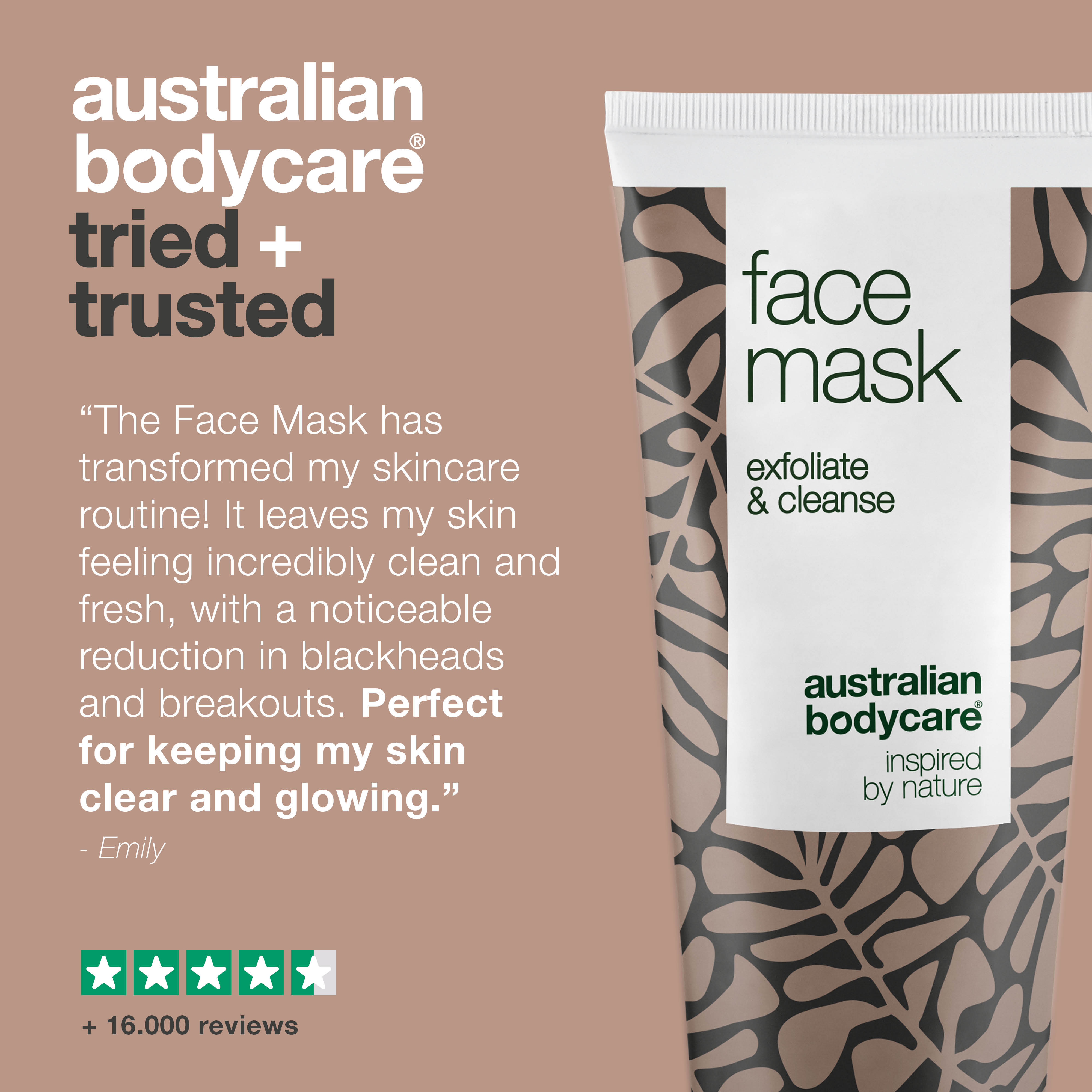 Cleansing face mask for congested and oily skin — Deep cleansing clay mask for men and women, to get rid of blackheads and pimples