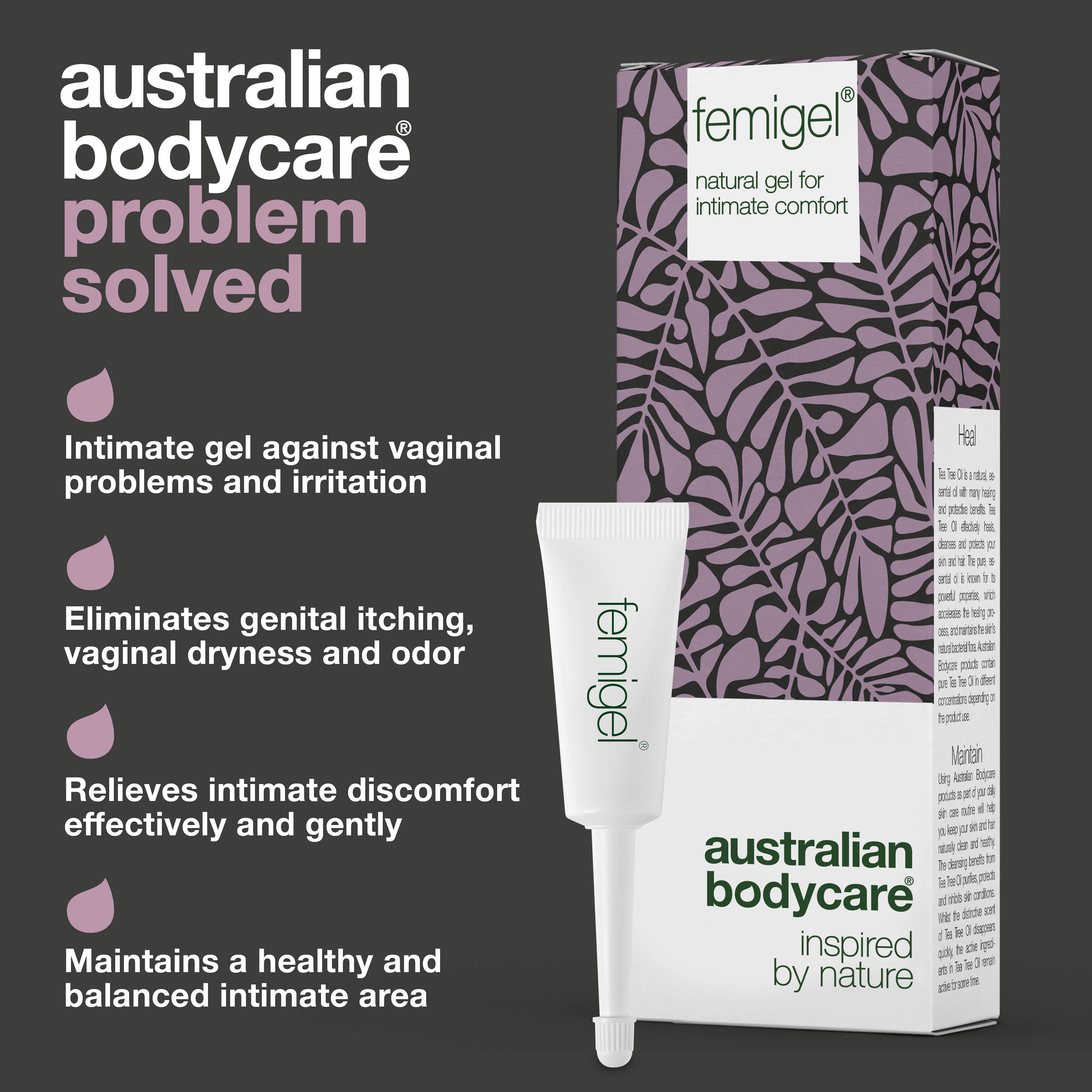 Femigel for vaginal dryness, itching, and odor — Experience relief from vaginal dryness, itching, and odor with Femigel. Hormone-free gel counteracts bacteria and irritation. Clinically tested for effective intimate care.