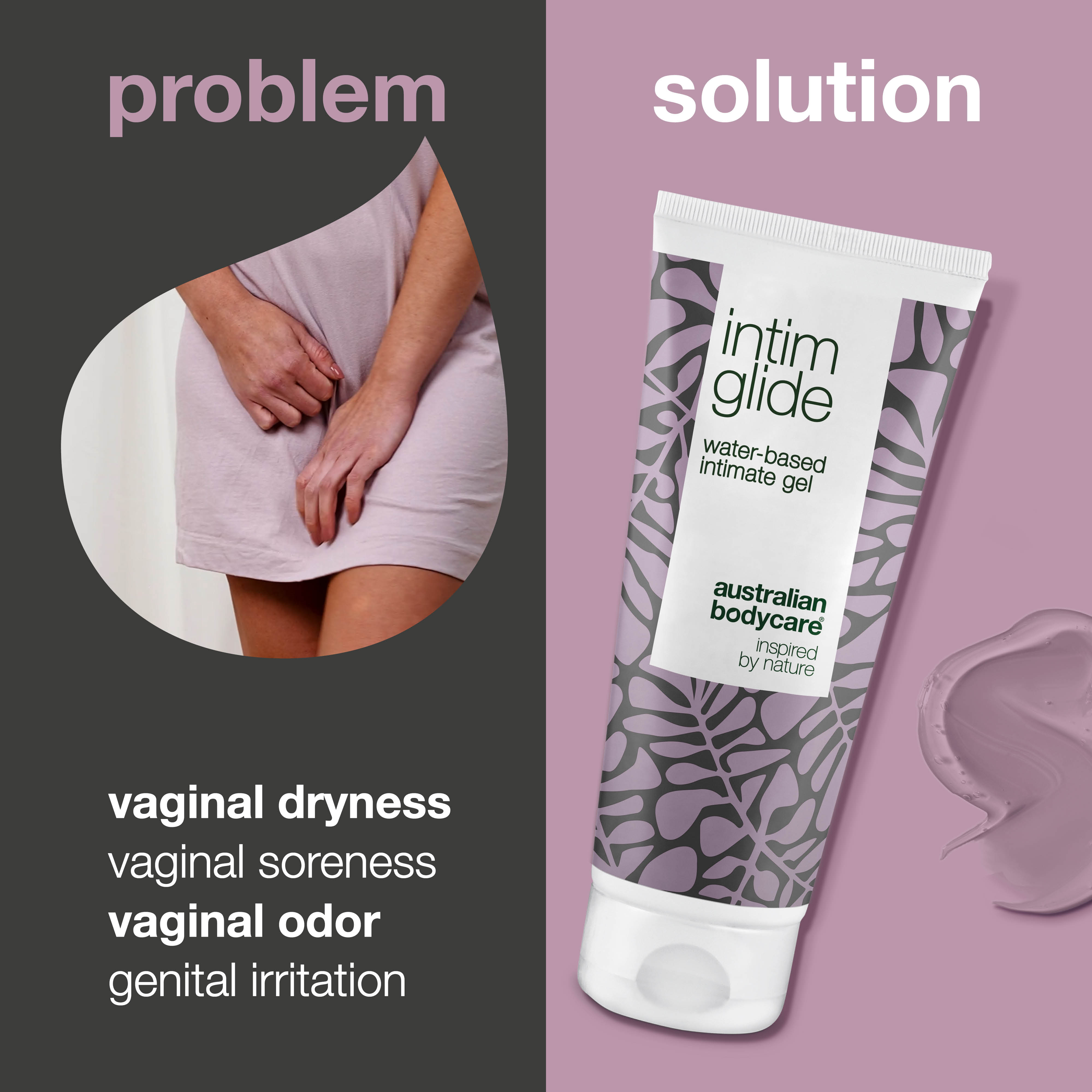 Water based lube to prevent vaginal dryness — Natural intimate gel to stop irritation before, during and after sex