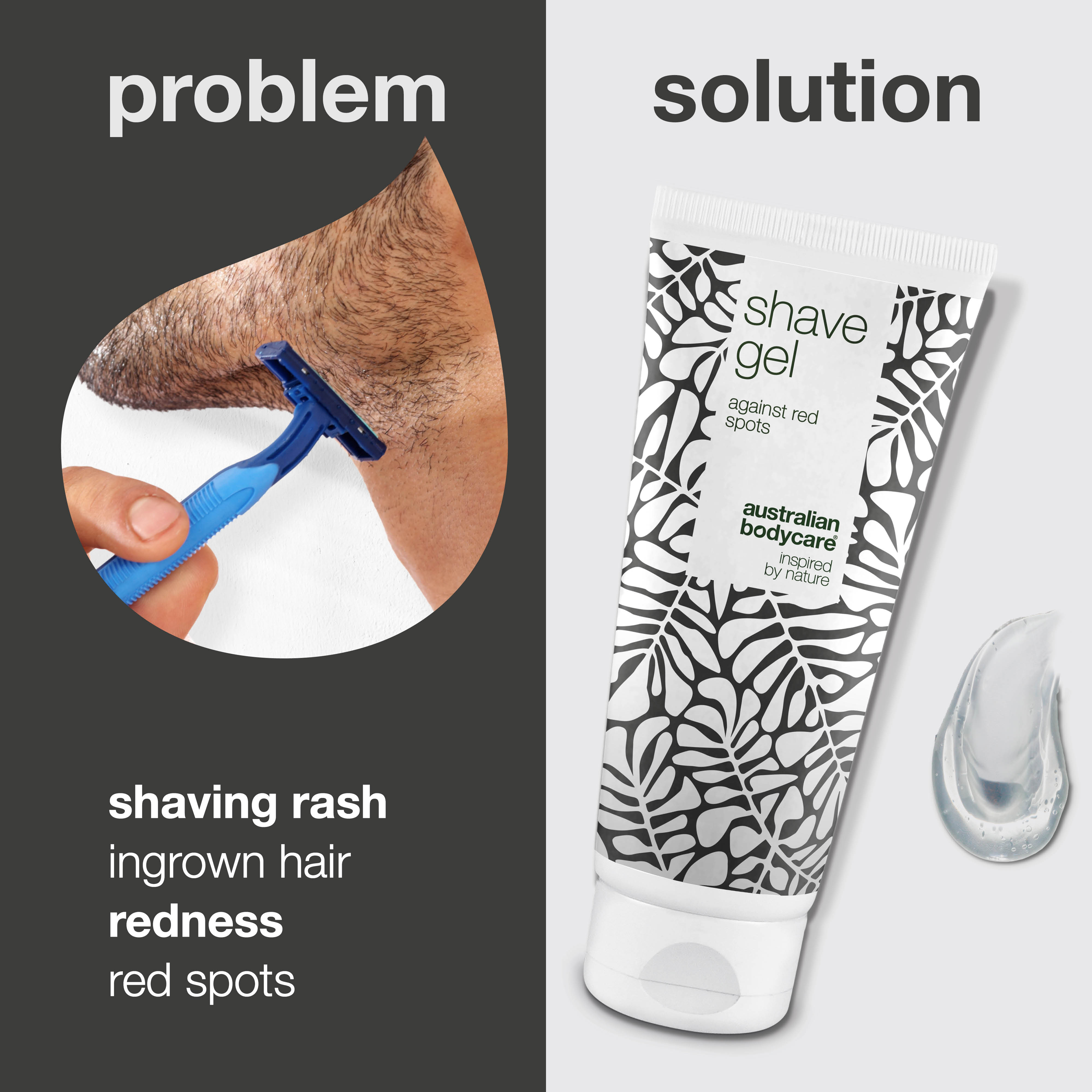 Shaving Gel against razor burn and razor bumps — Shaving gel to prevent shaving rash and ingrown hair