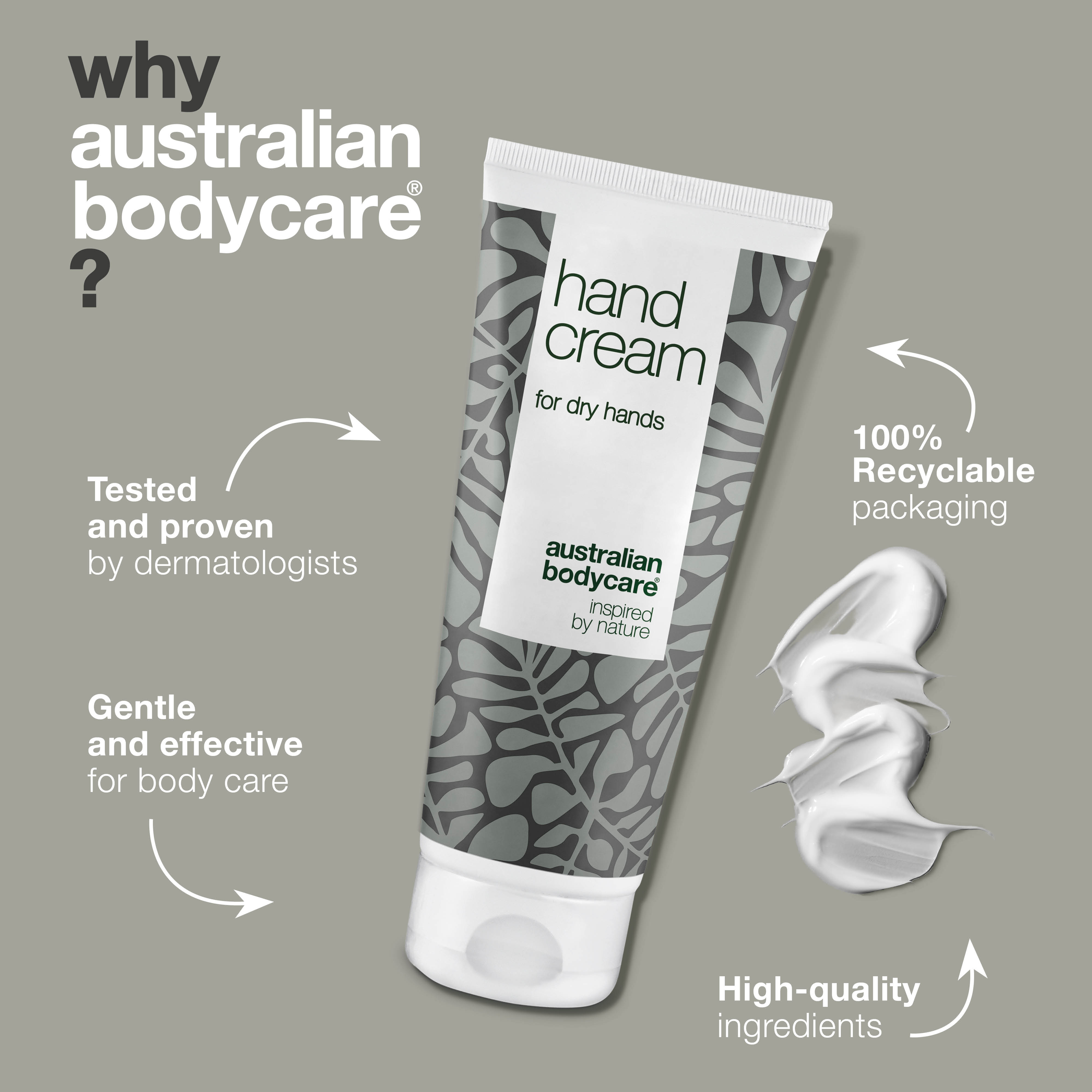 Tea Tree Hand cream for red and dry hands — Hand lotion for the daily care of cracked, itchy hands or with red skin