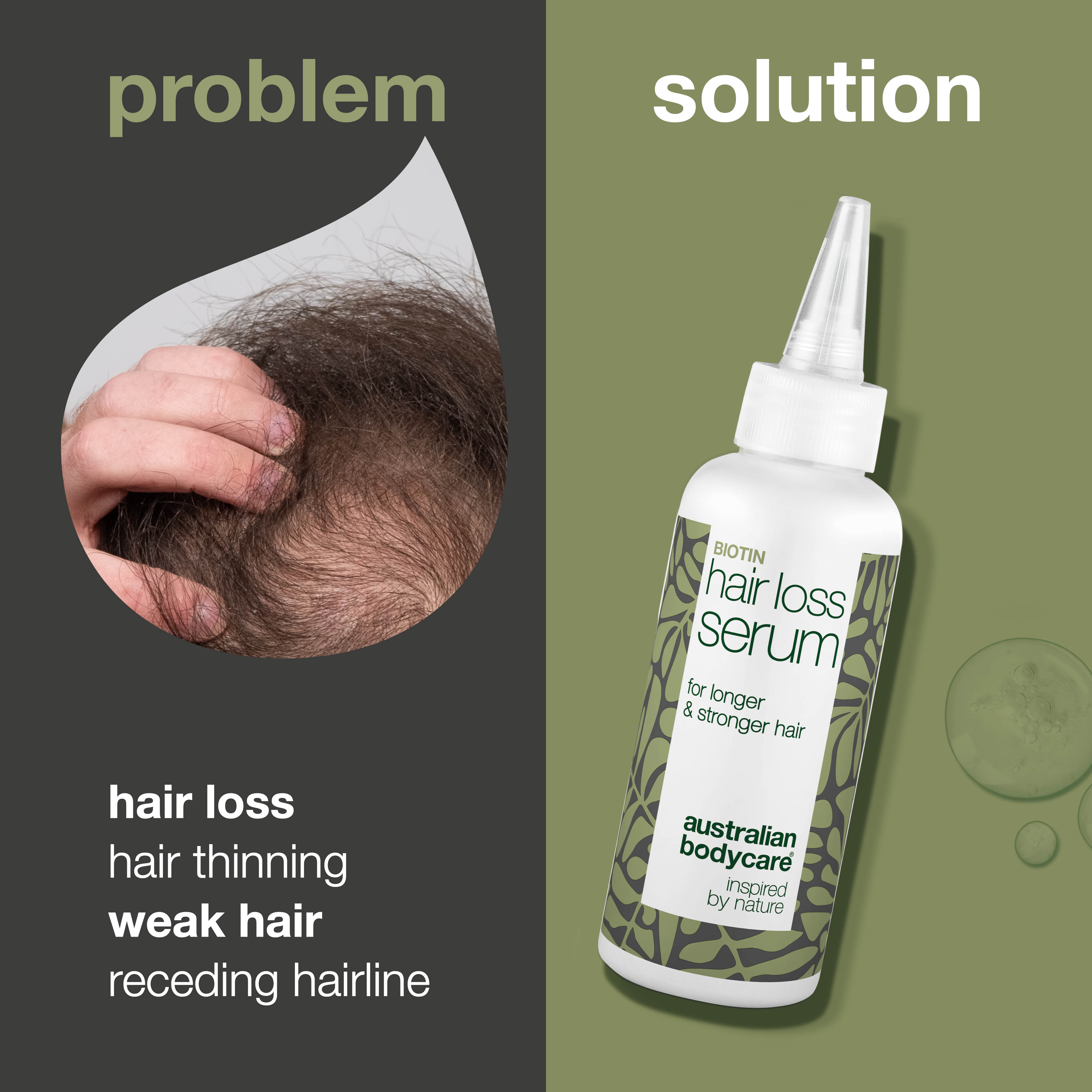 Hair Loss serum with biotin and Capilia Longa — Hair serum for the care of hair loss, fine hair and hair thinning