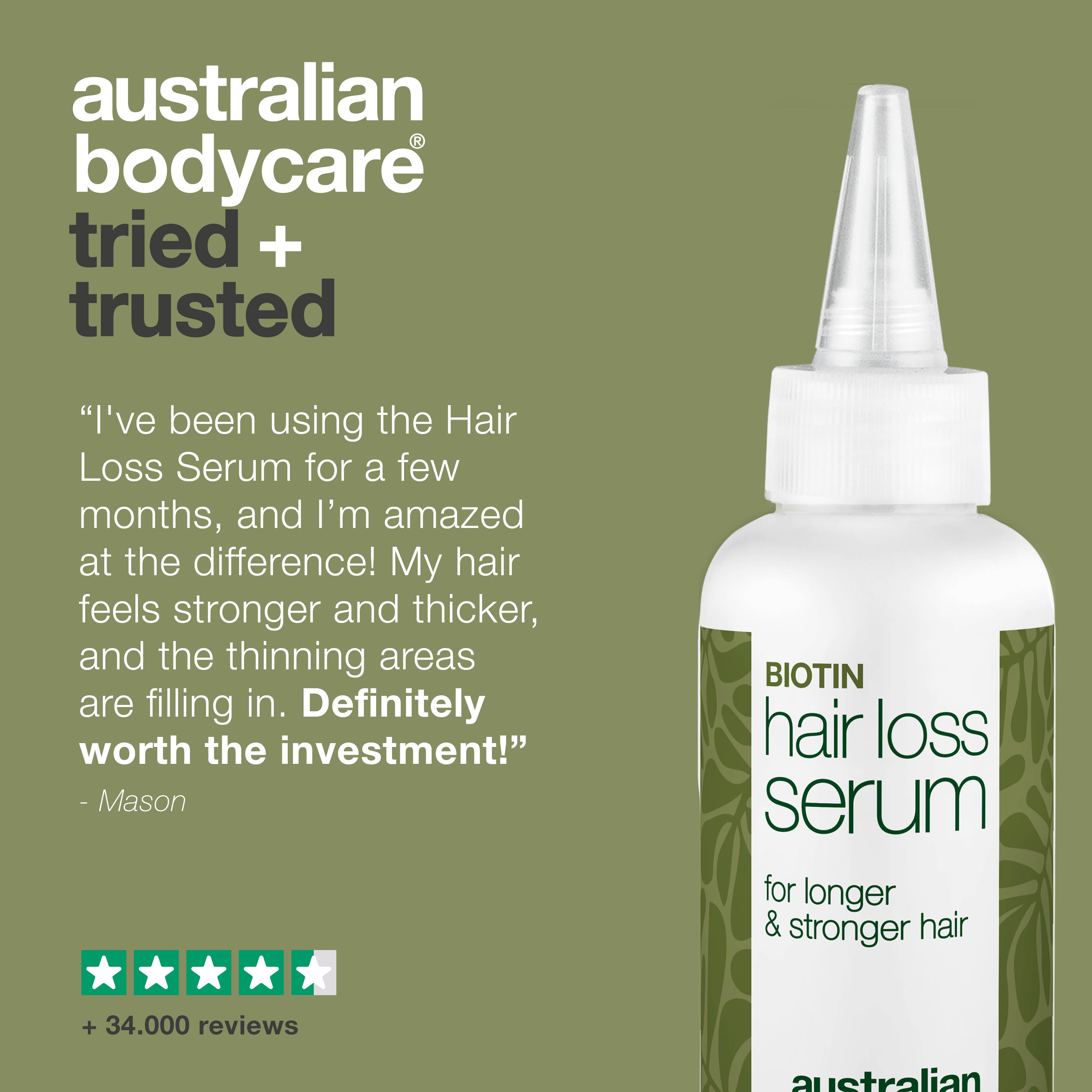 Effective hair loss serum with biotin, Capilia Longa & caffeine. Strengthens thinning hair and nourishes the scalp for healthier growth!