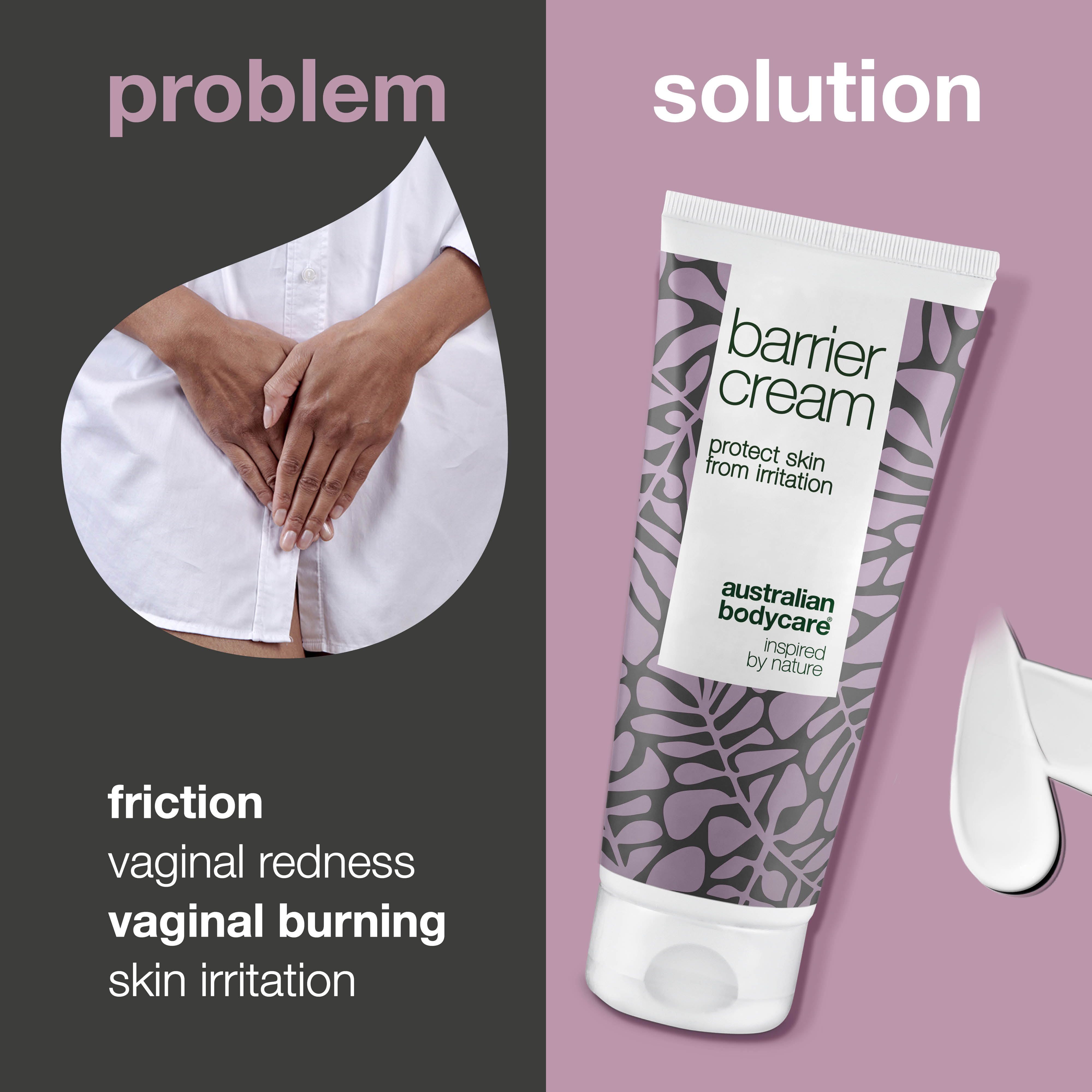 Intimate barrier cream for redness and discomfort — 100 ml cream protects the intimate area from irritation, moisture, and friction. Natural ingredients soothe and care for sensitive skin.