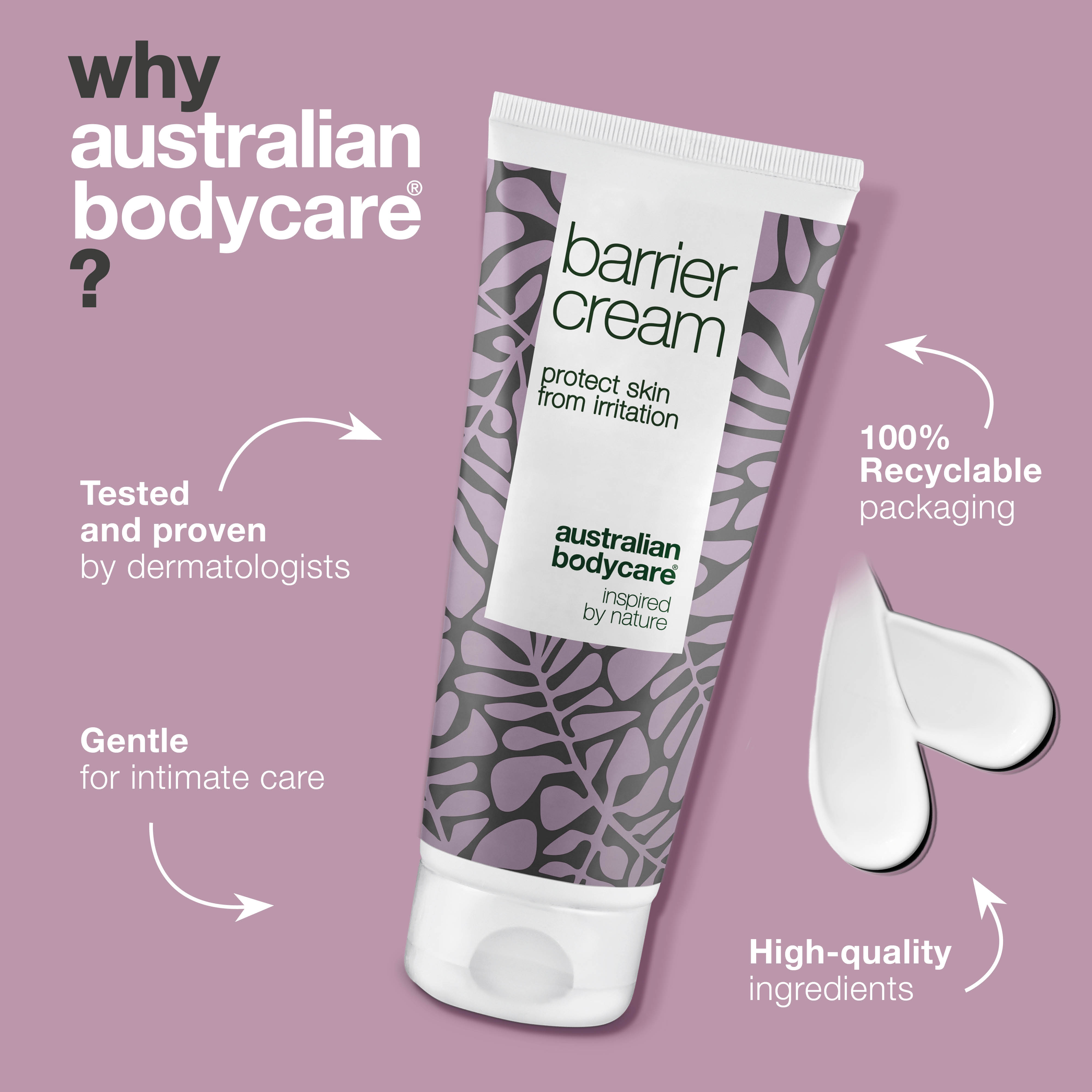 Intimate barrier cream for redness and discomfort — 100 ml cream protects the intimate area from irritation, moisture, and friction. Natural ingredients soothe and care for sensitive skin.