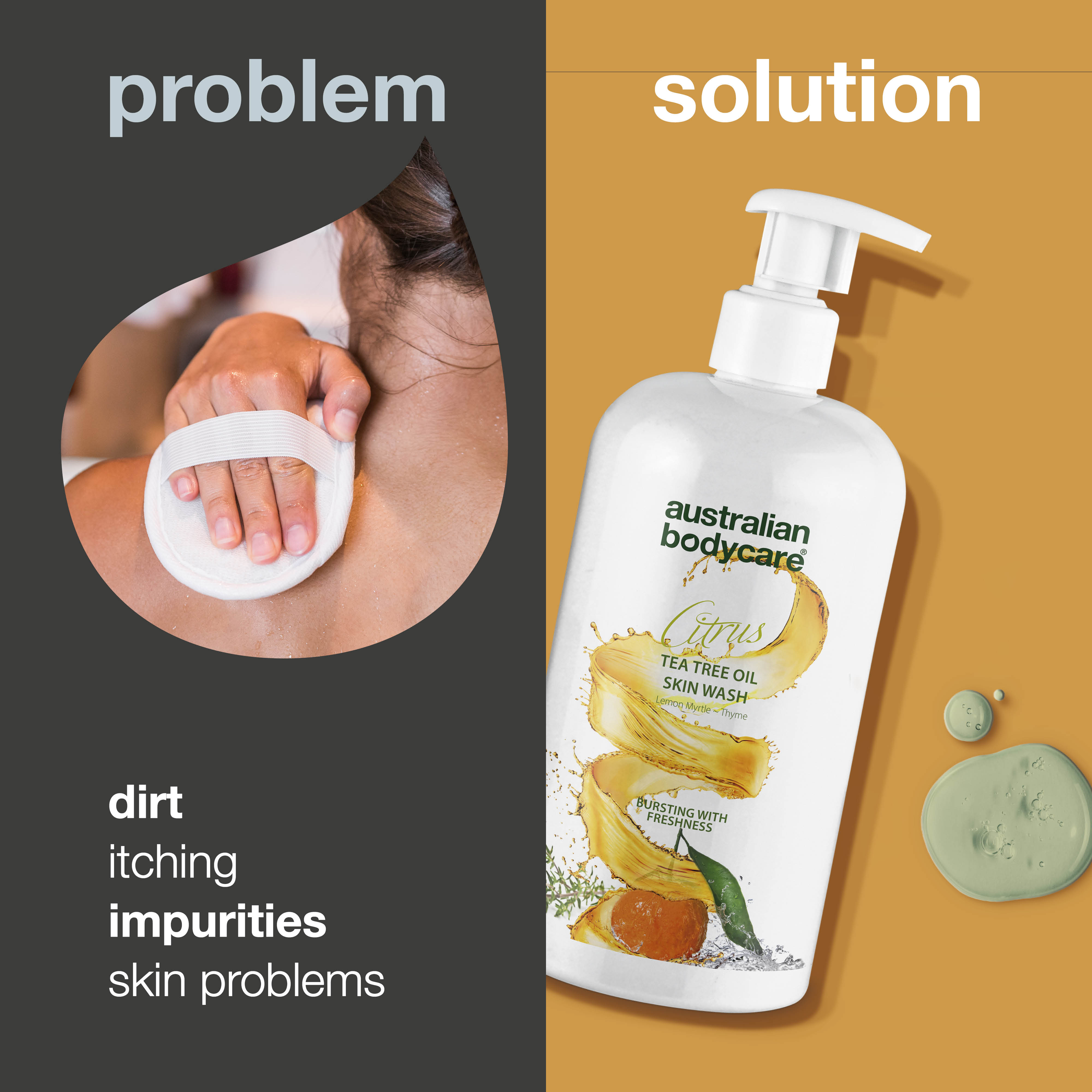 Professional Citrus Skin Wash — Professional body wash with Tea Tree Oil and citrus for daily use