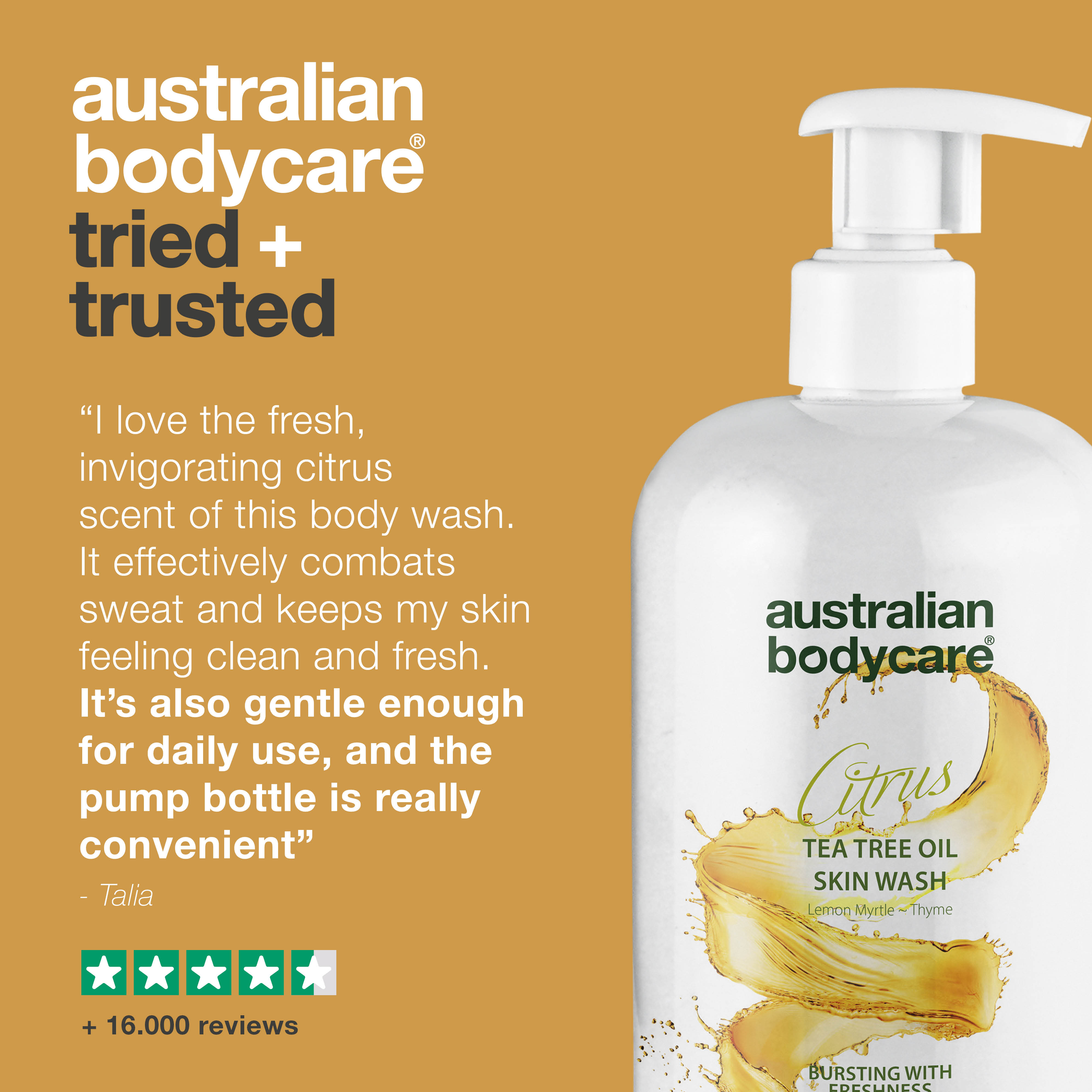 Professional Citrus Skin Wash — Professional body wash with Tea Tree Oil and citrus for daily use