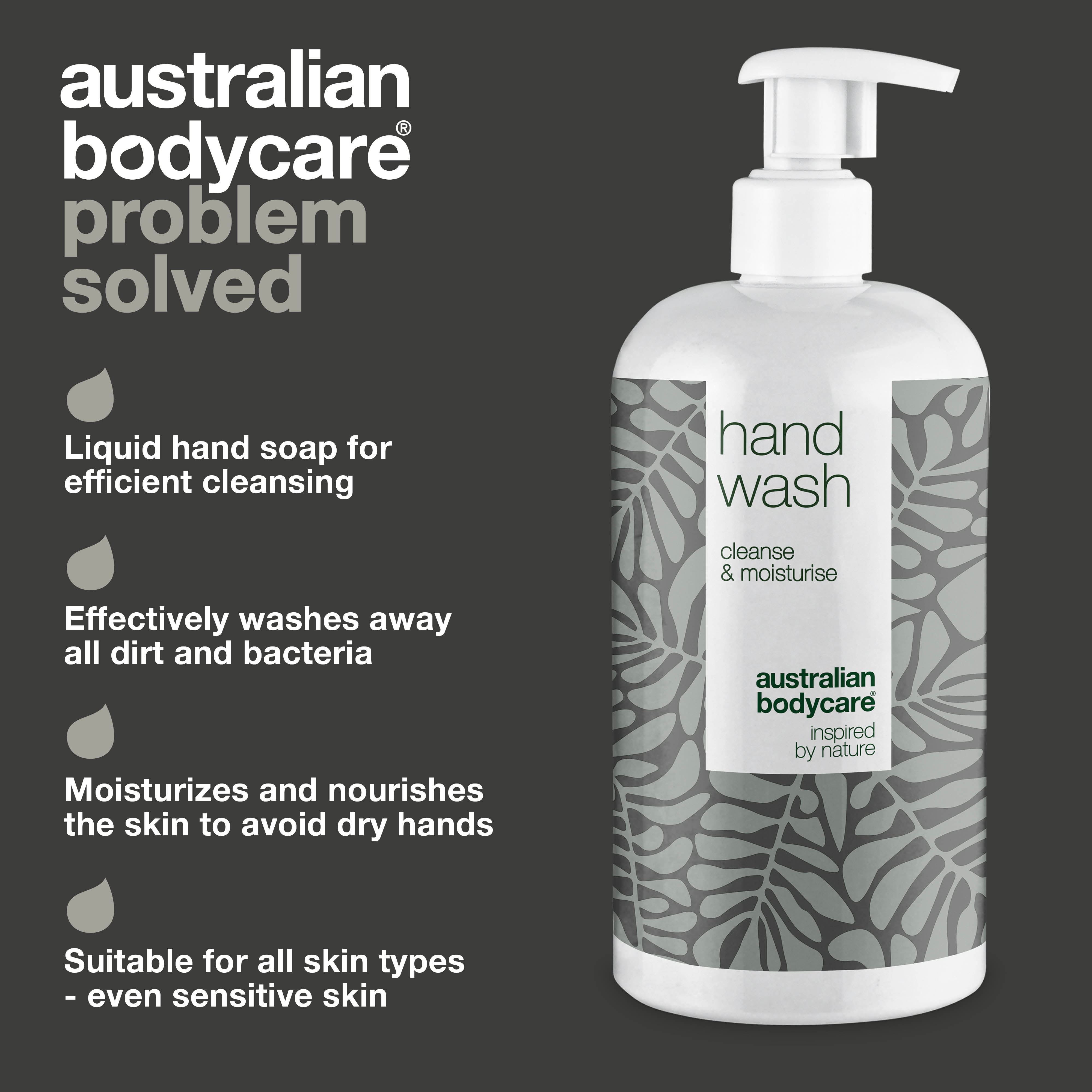 Liquid hand soap for dry hands with Tea Tree Oil — Liquid hand wash for effective cleansing of bacteria and dirt