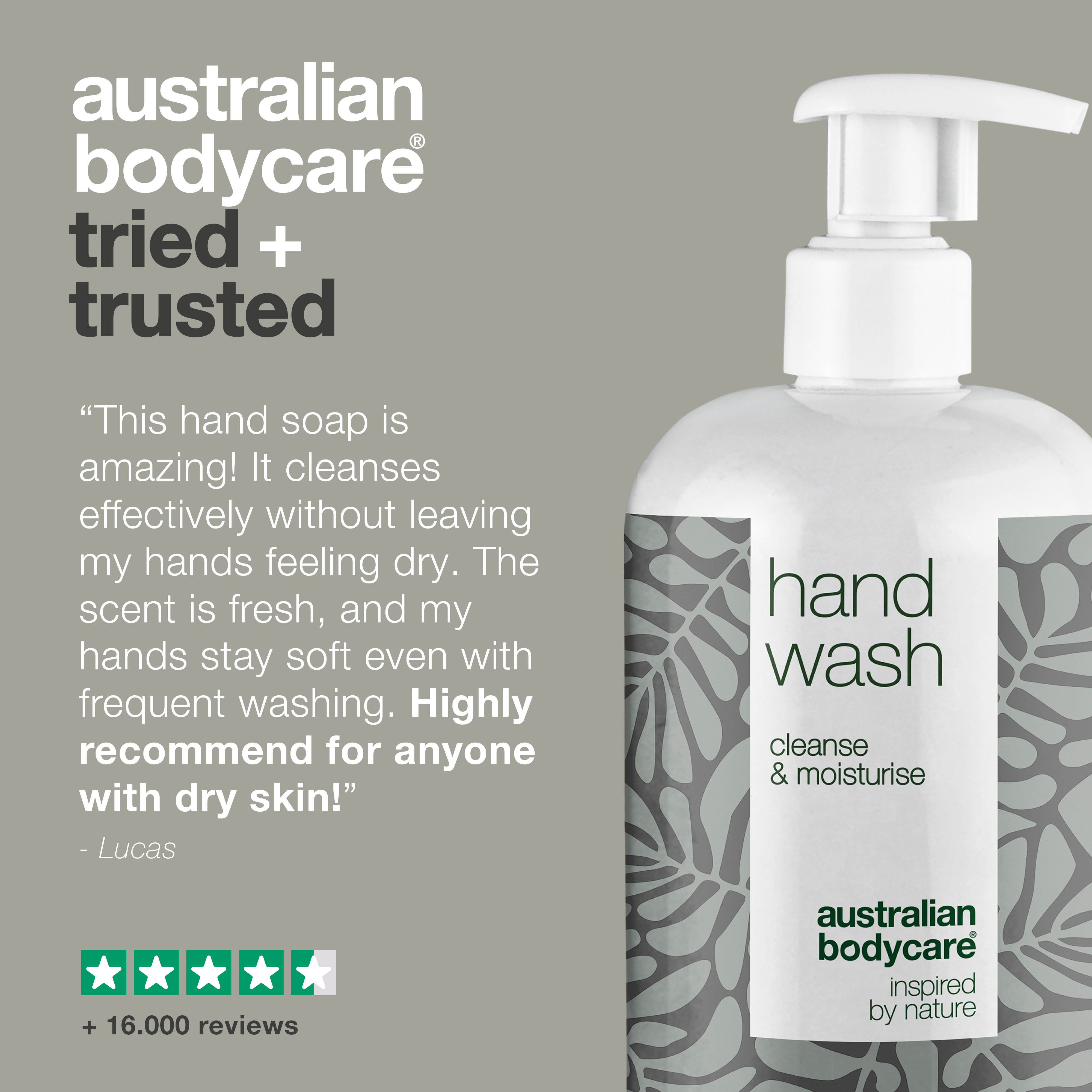 Liquid hand soap for dry hands with Tea Tree Oil — Liquid hand wash for effective cleansing of bacteria and dirt