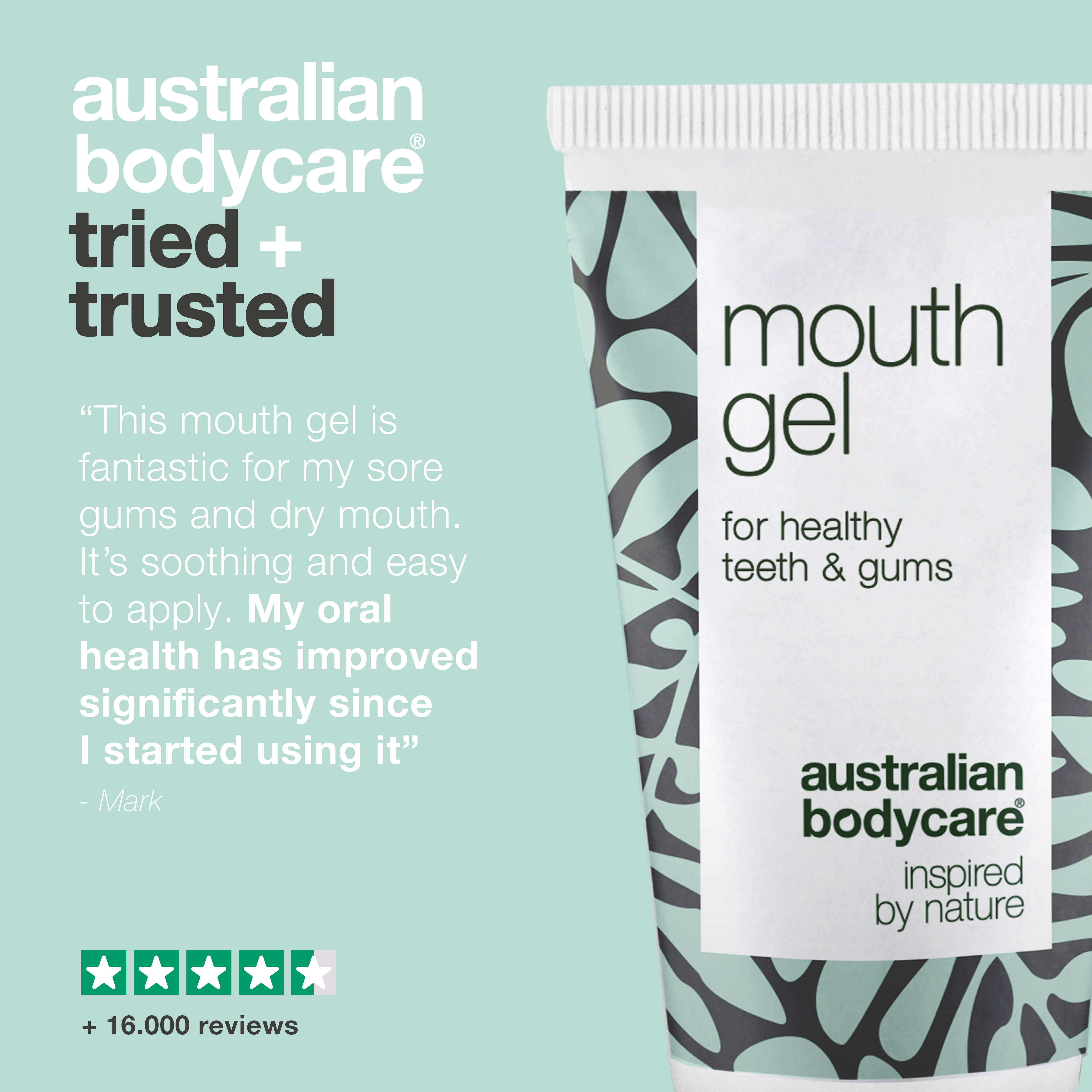 Tea Tree Oil soothing Mouth Gel — Mouth gel for the daily care of mouth ulcers, dry mouth and sore gums