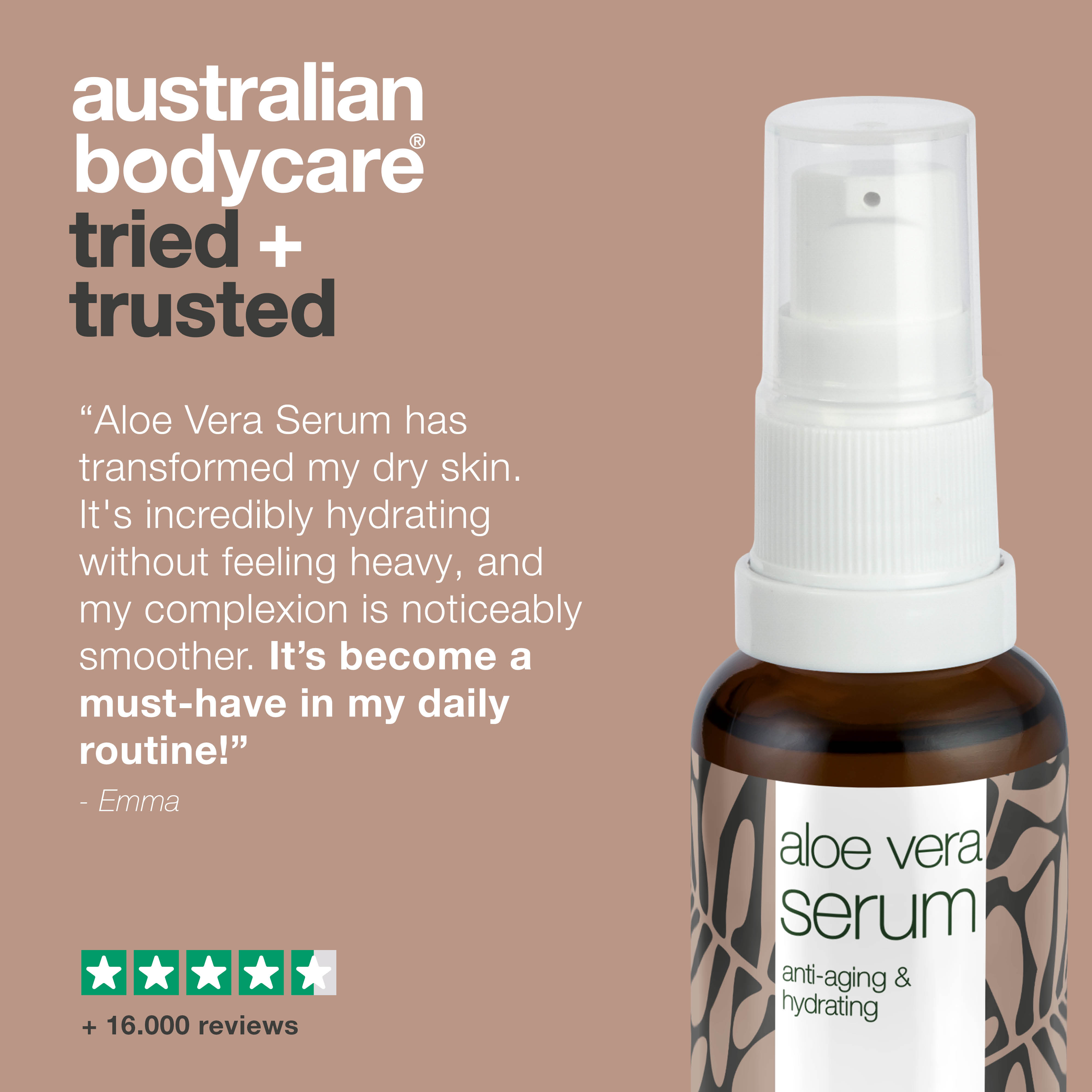 Hydrating anti aging serum with Aloe vera & Vitamin C-E-F