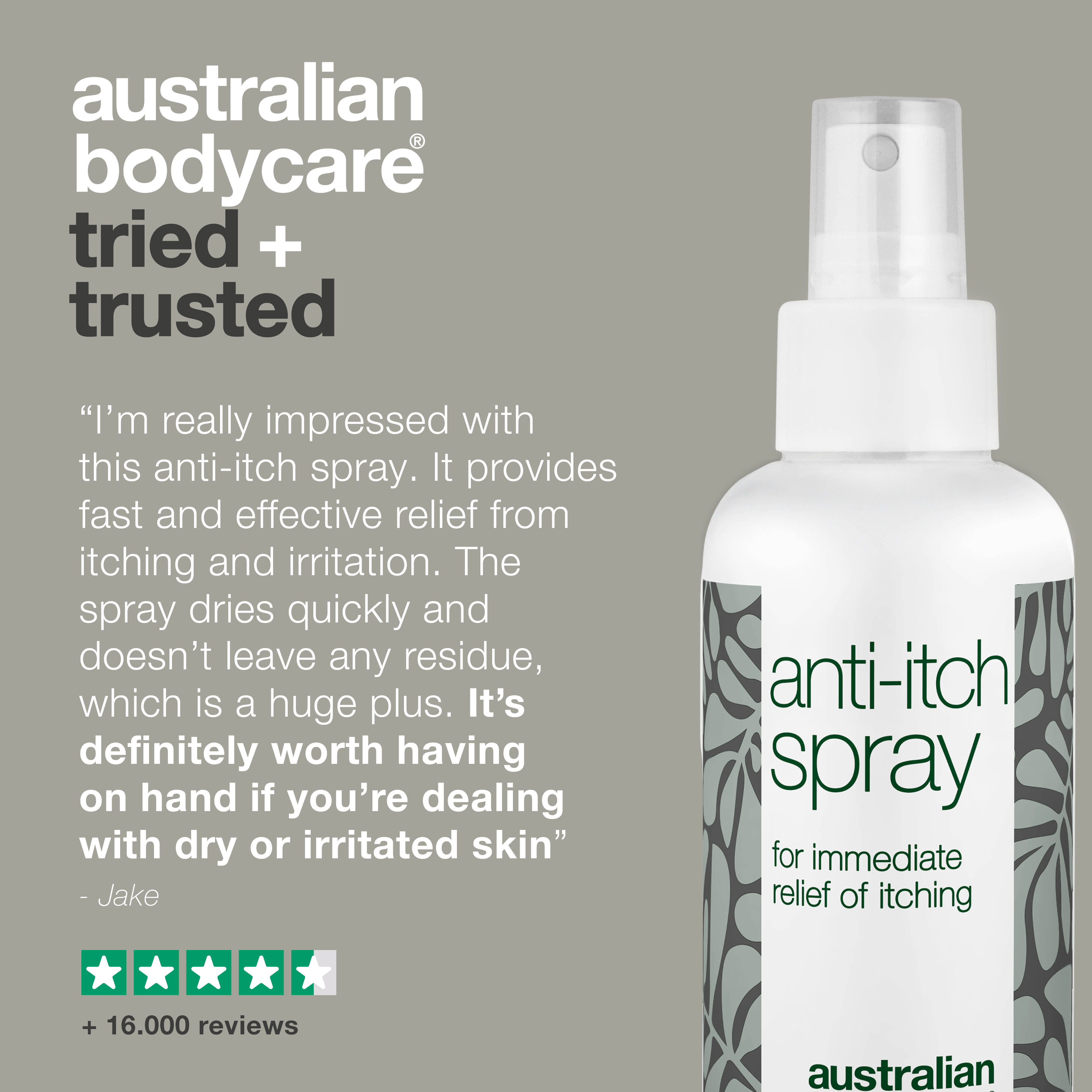 Spray for Itchy Skin - Soothing and Cooling Relief — Suffering from itchy, irritated skin? Our soothing spray provides quick relief with natural ingredients, calming and cooling your skin instantly. Dermatologically tested & 100% vegan.