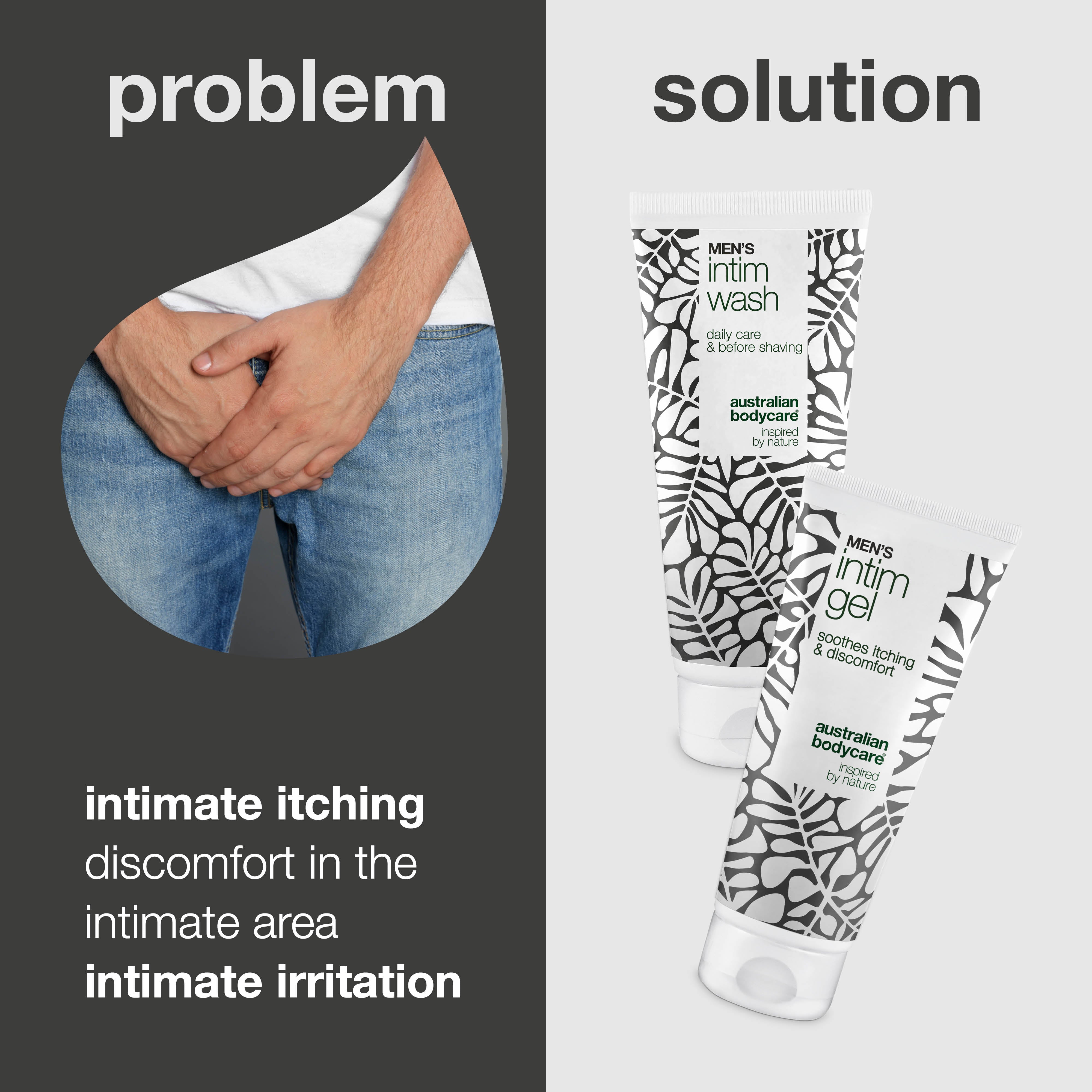 Gel & Soap against irritation arising from jock itch — Against itching at the penis & in the vagina and jock itch