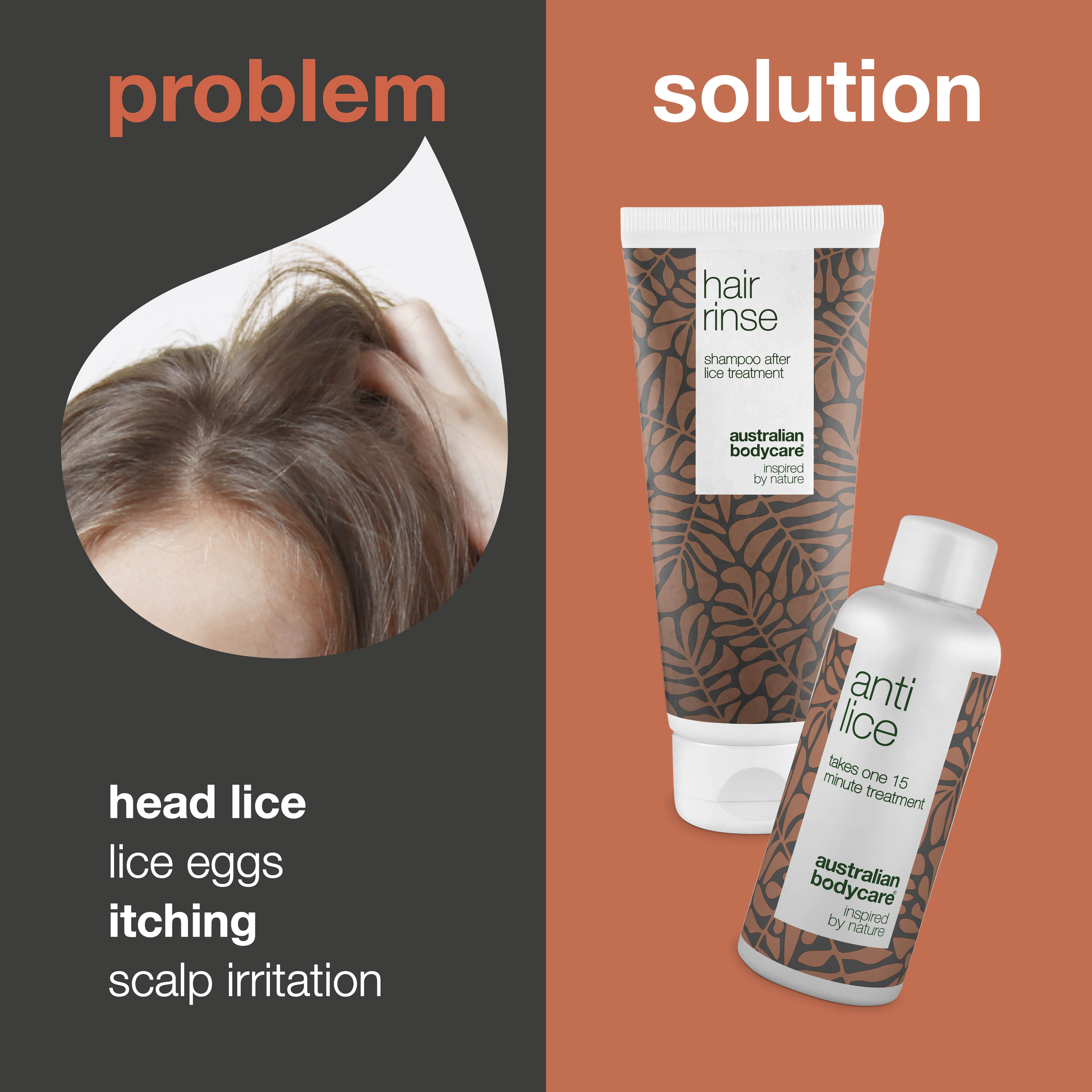 2 products for head lice treatment — Head lice cure and preventive head lice shampoo