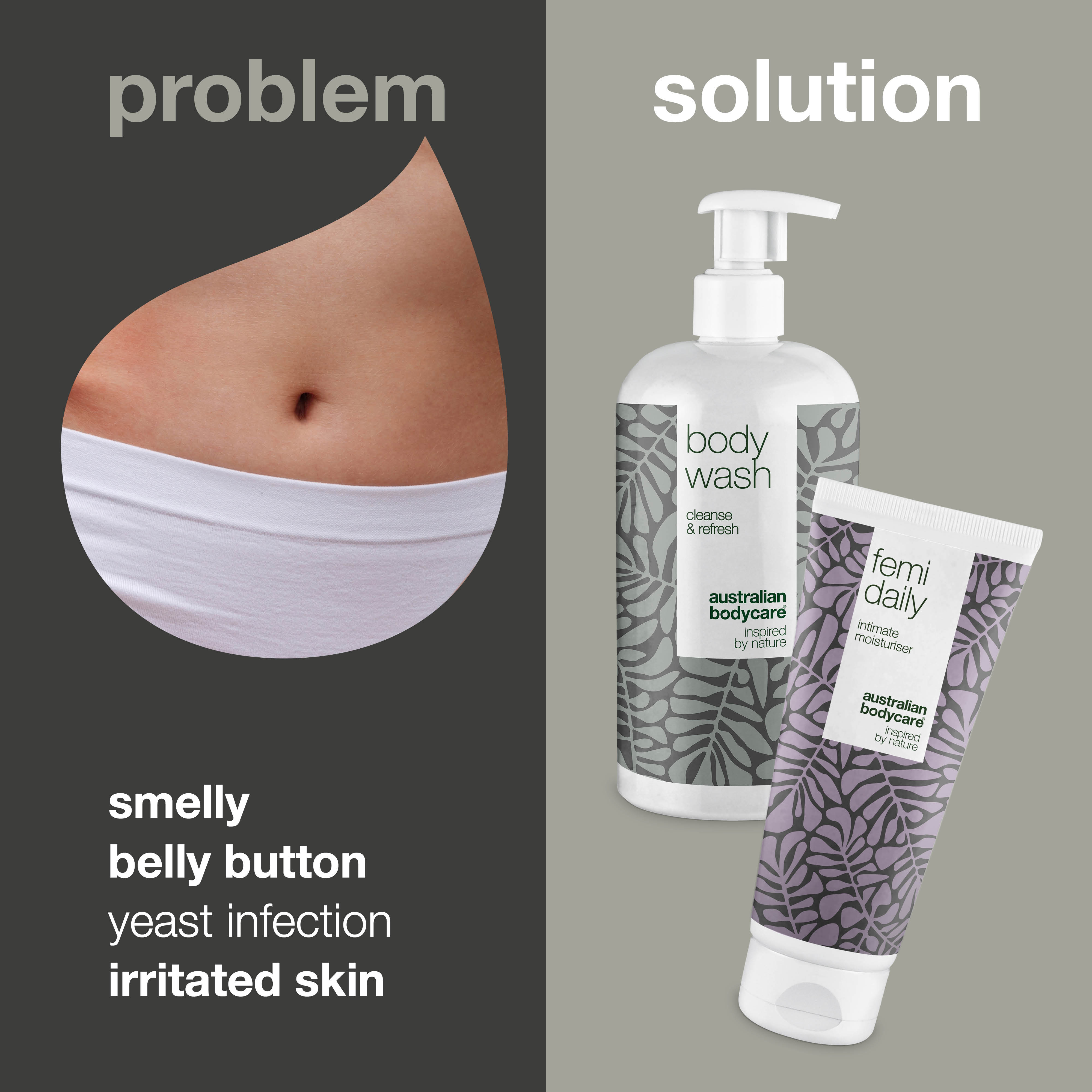 2–pack against smelly belly button — Removes belly button smell caused by belly button yeast infection