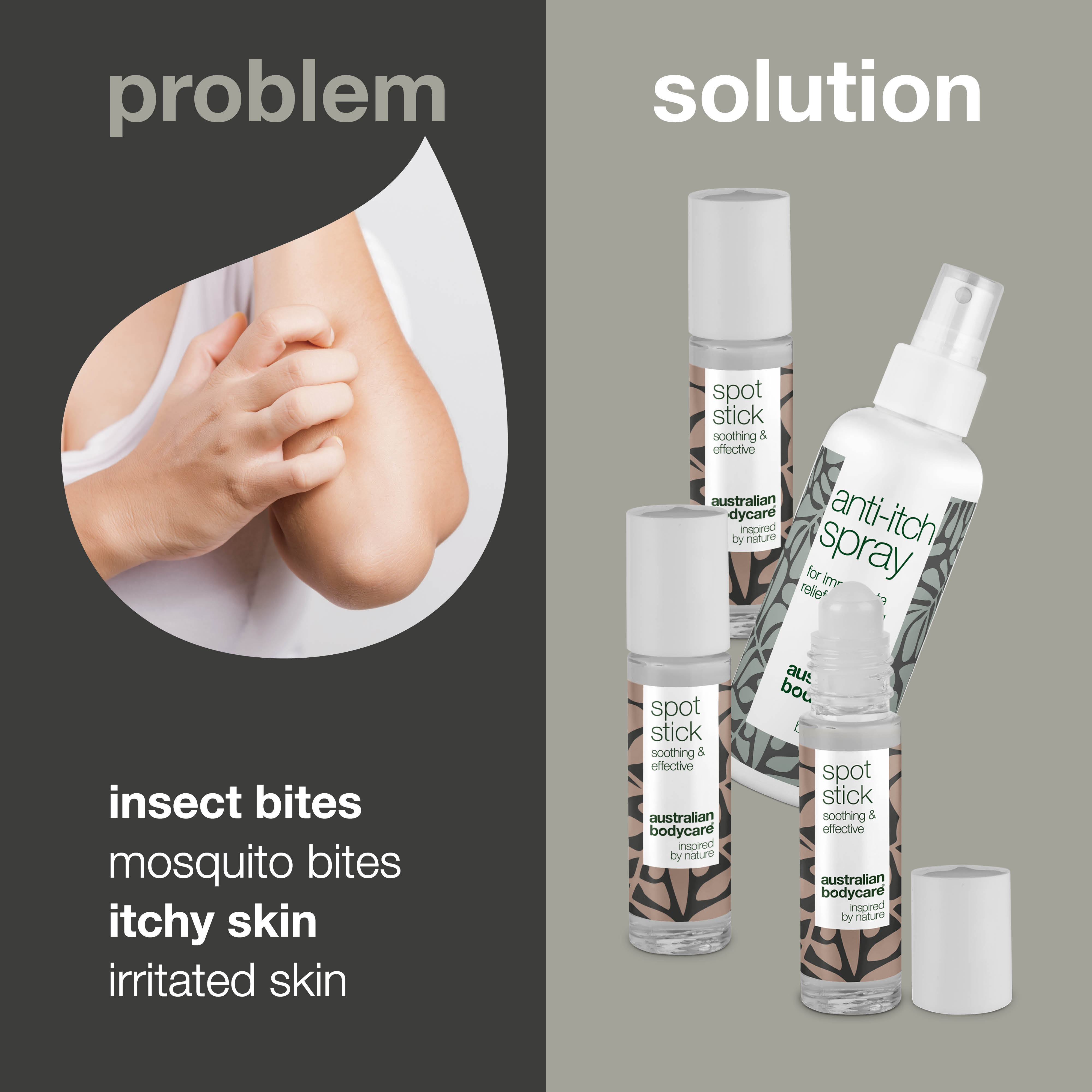 Insect and mosquito bites care kit — 4 soothing products to relieve irritation from insect bites