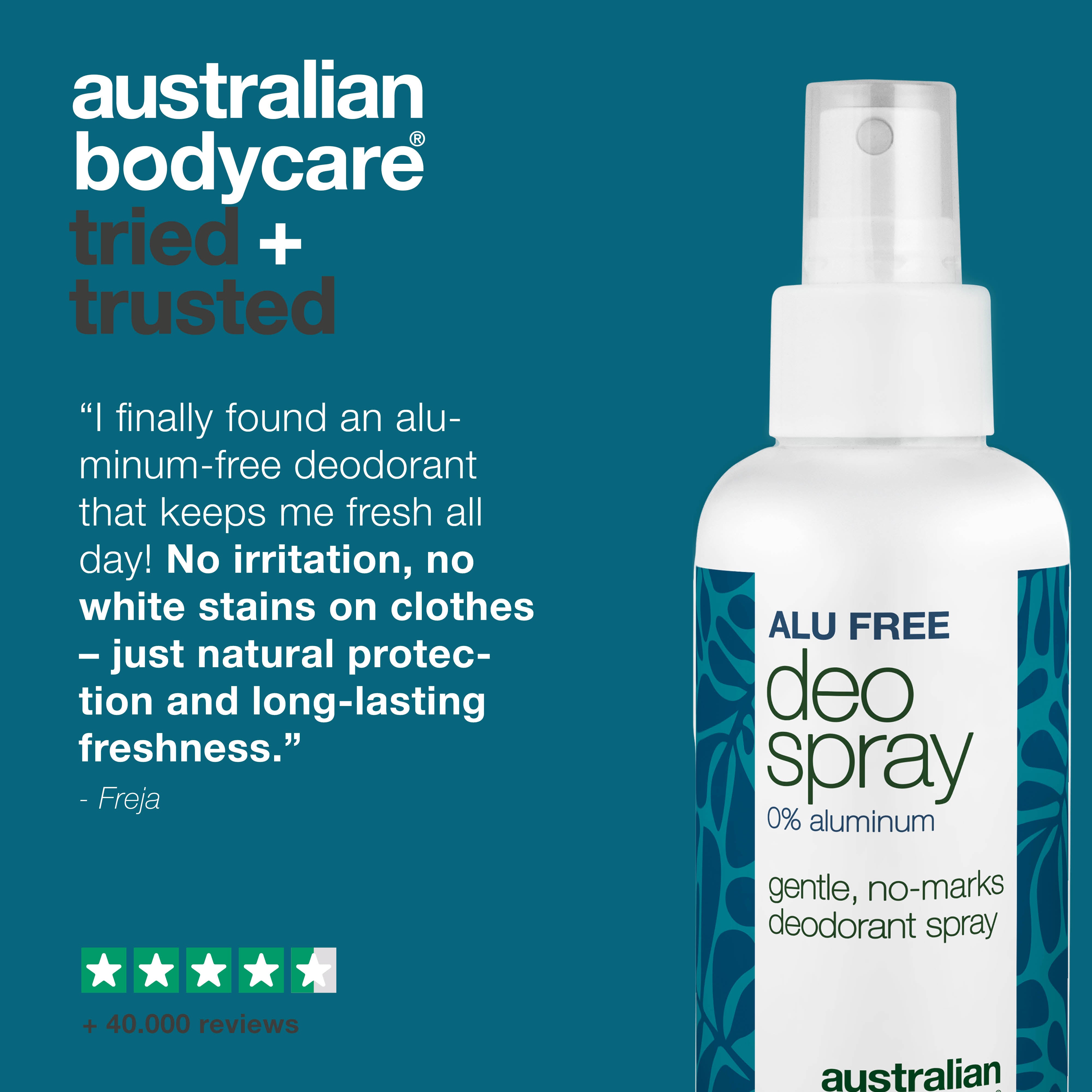Aluminum-Free Deodorant Spray – Natural Freshness — Effective aluminum-free deodorant with natural ingredients. Fights odor, dries quickly, and keeps you fresh all day. Gentle on skin.