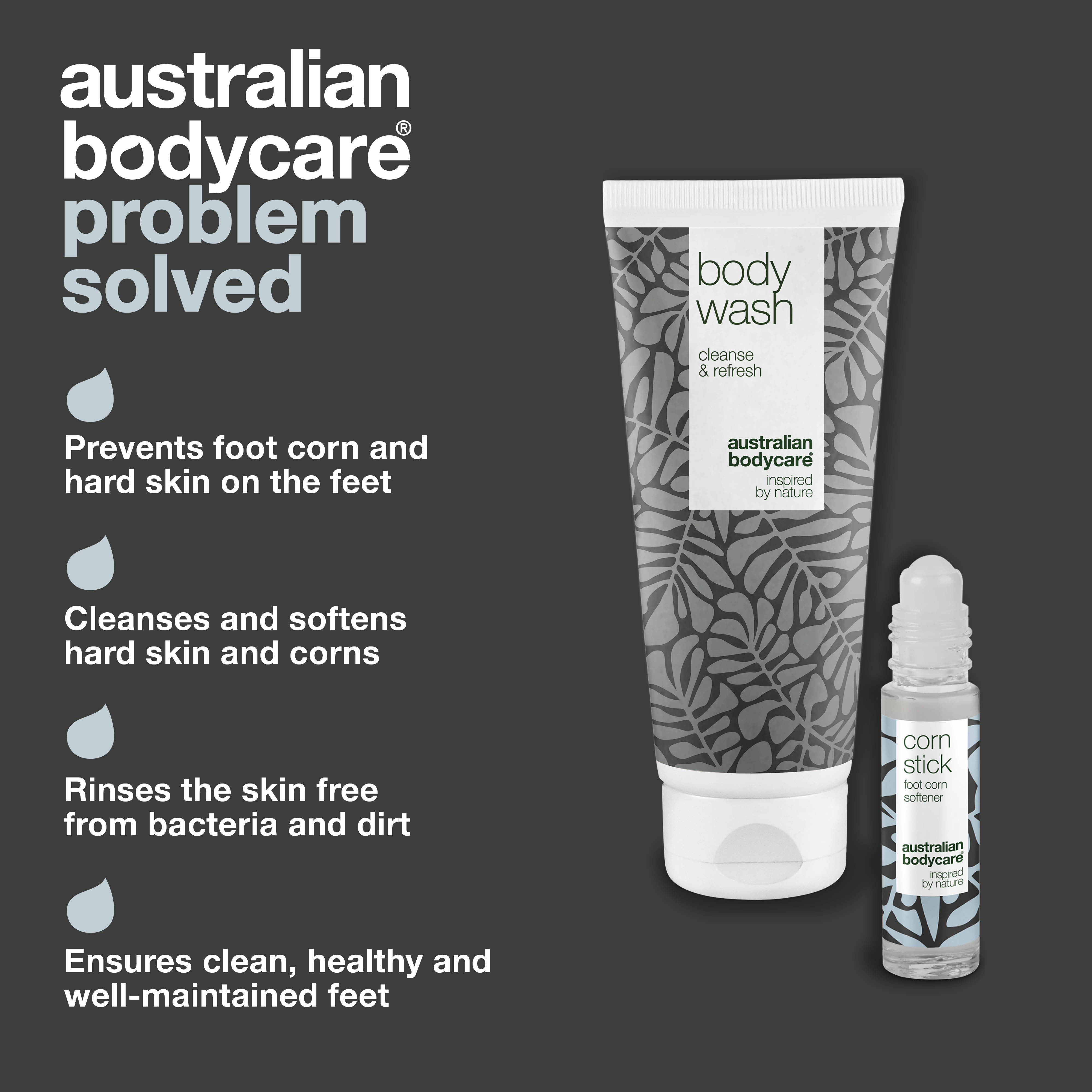 2 Products for corn on foot — 2 products for foot corn and hard skin on the feet