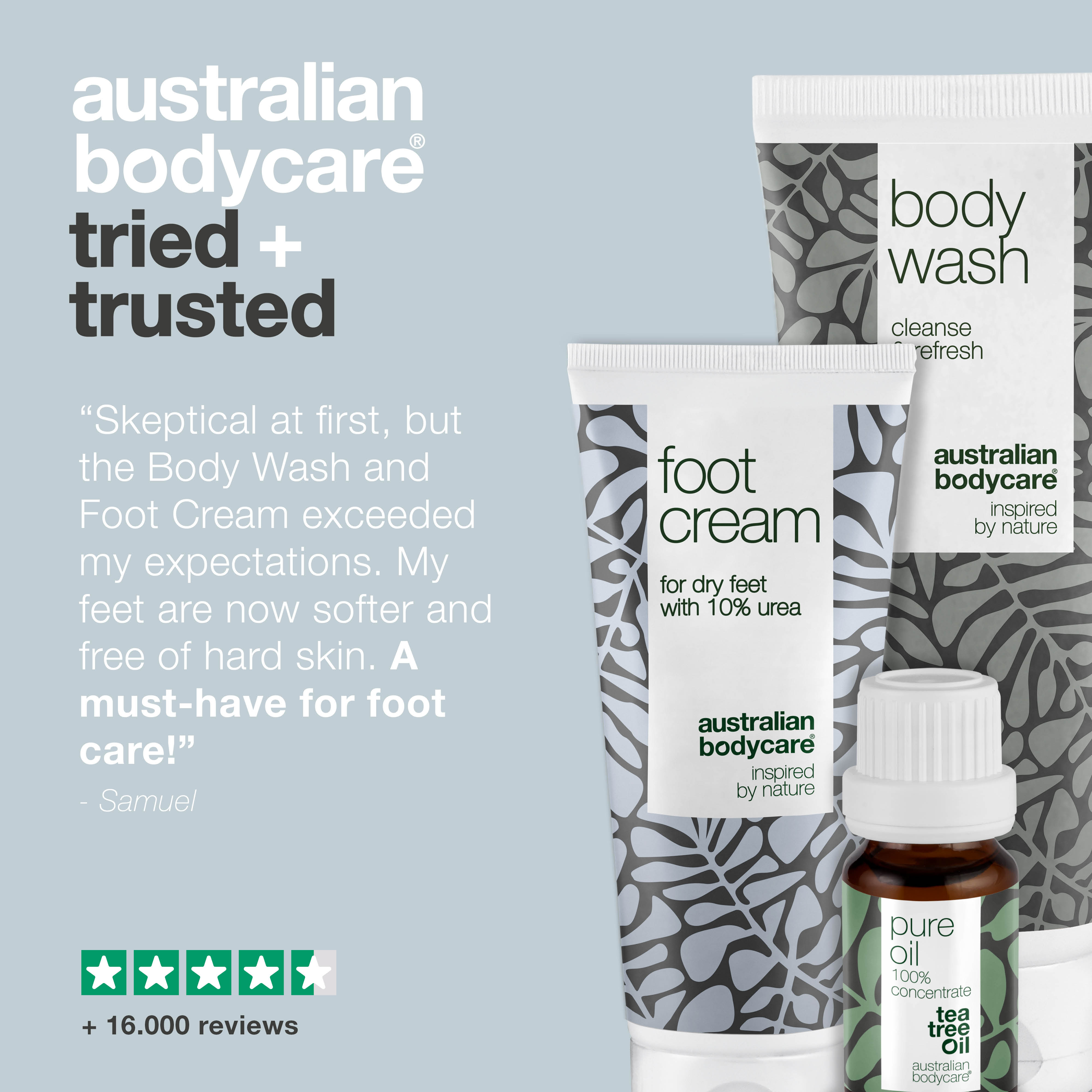 3 Products for hard skin and corn on feet and heels — Prevents and counteracts heel cracks, corns, calluses and hard skin on the feet