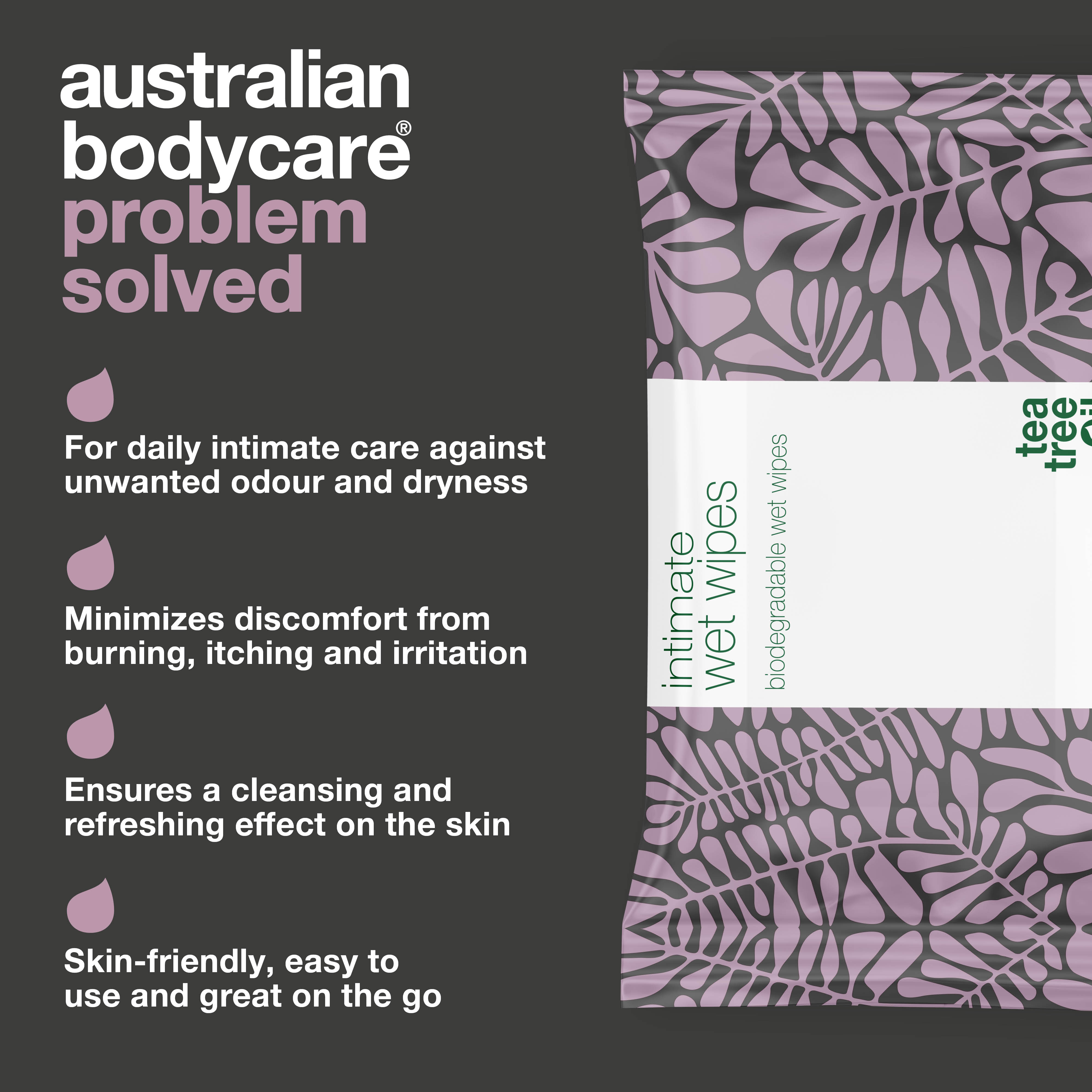 Intimate Wet Wipes with Tea Tree Oil 24 pcs — For daily intimate care for unwanted odour, itching and dryness