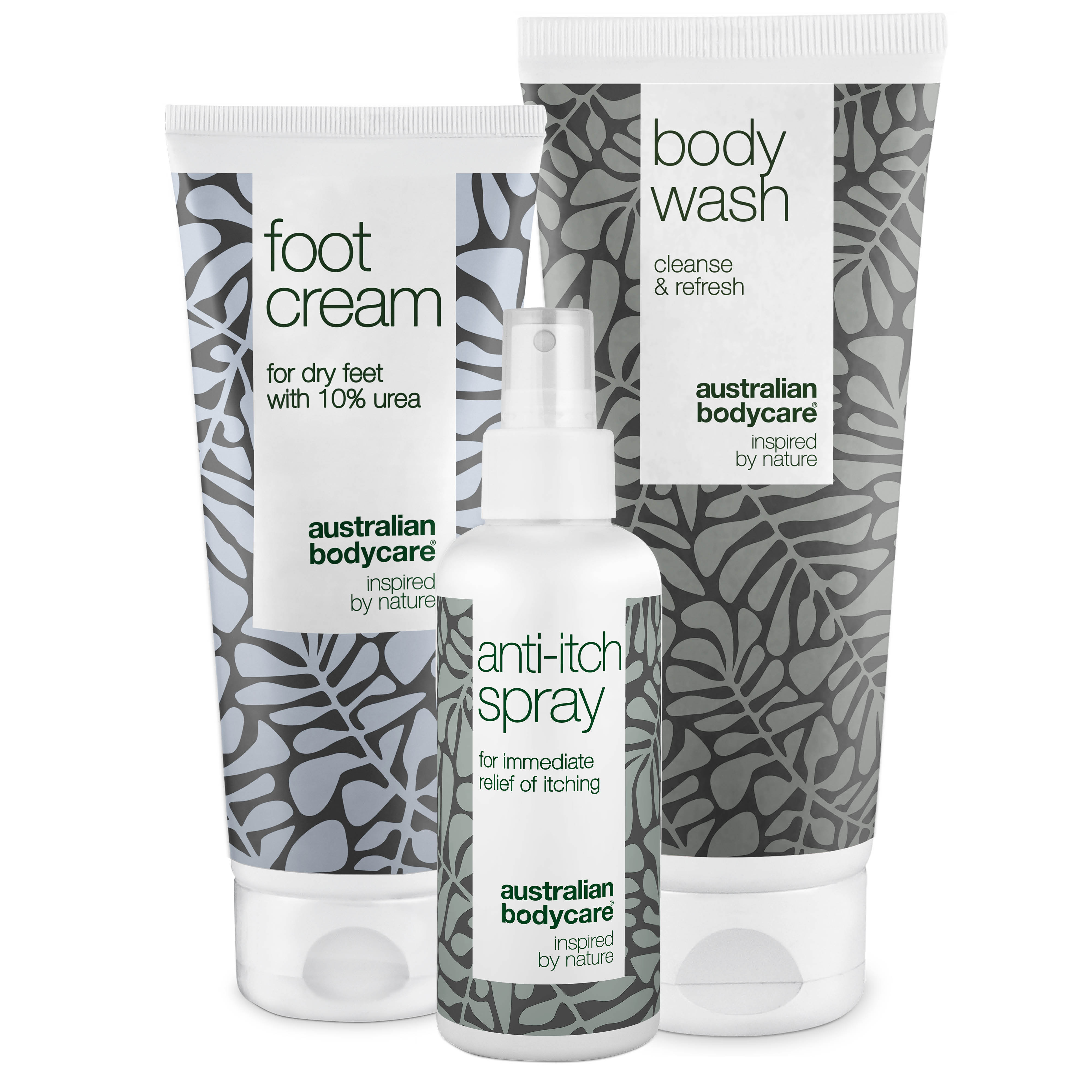 3x products for itchy feet— Kit for daily care of itchy feet