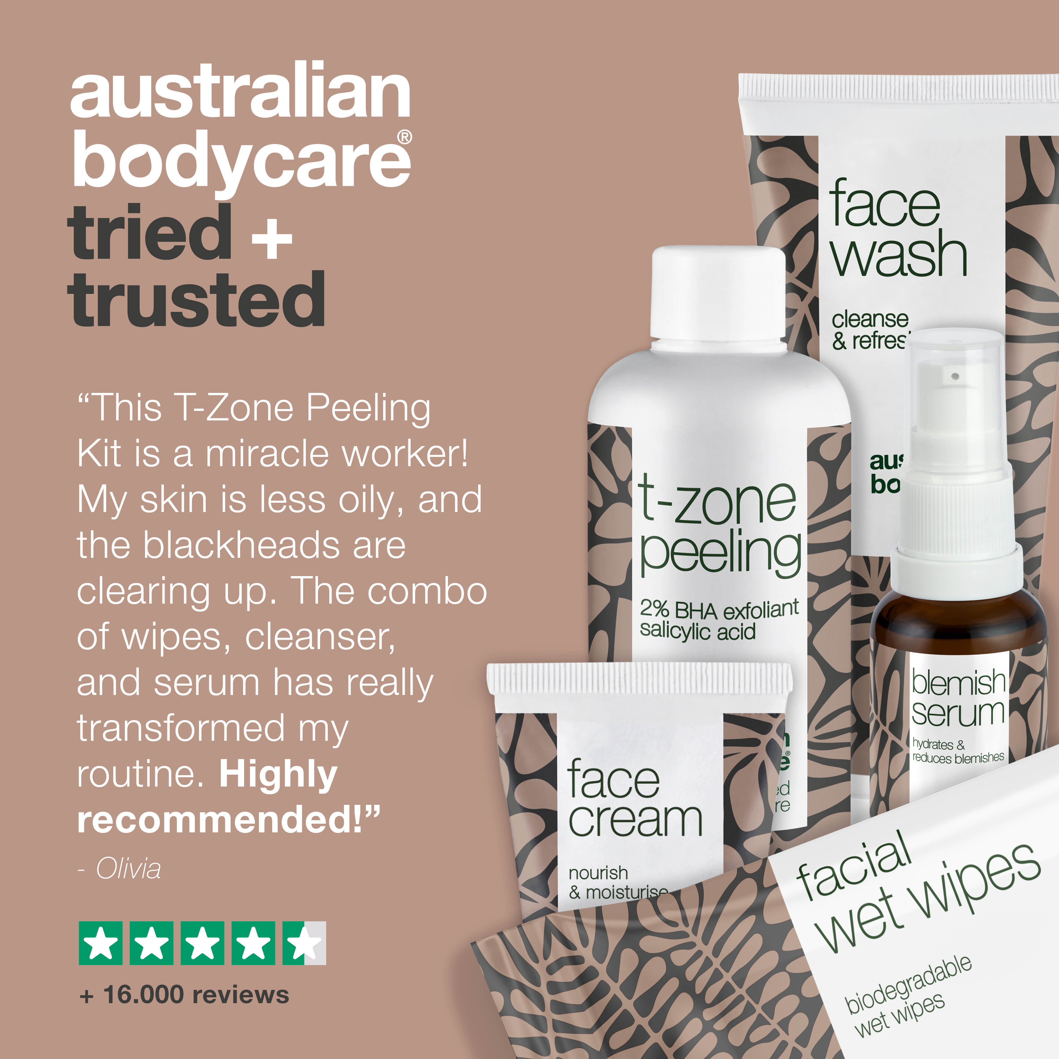 T-Zone Peeling kit with Niacinamide for oily skin | Tea Tree Oil