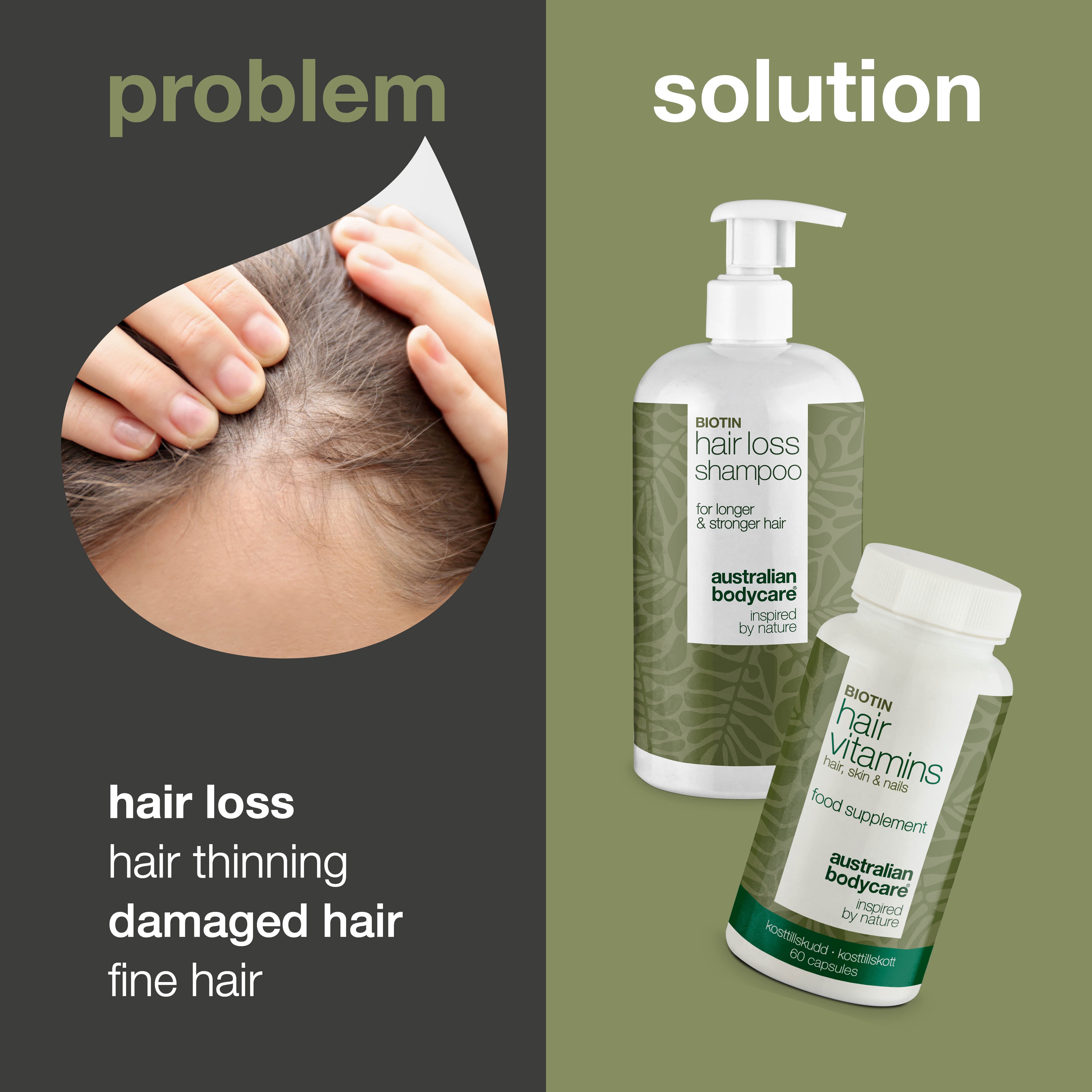 Hair loss shampoo and vitamins for hair growth — Products to strengthen thin and damaged hair
