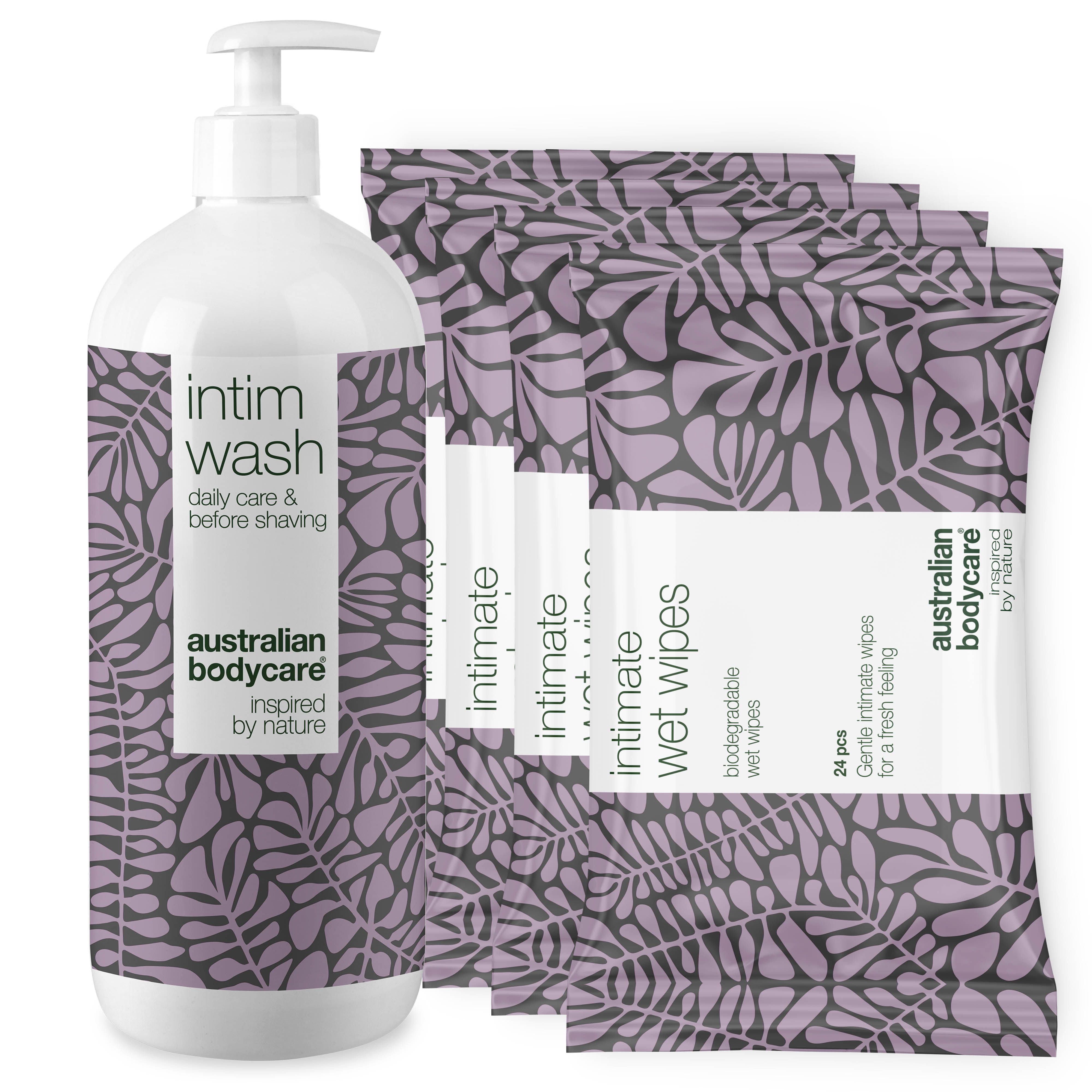 Kit for intimate care — Intimate soap and wet wipes for itch, burn and unwanted odour