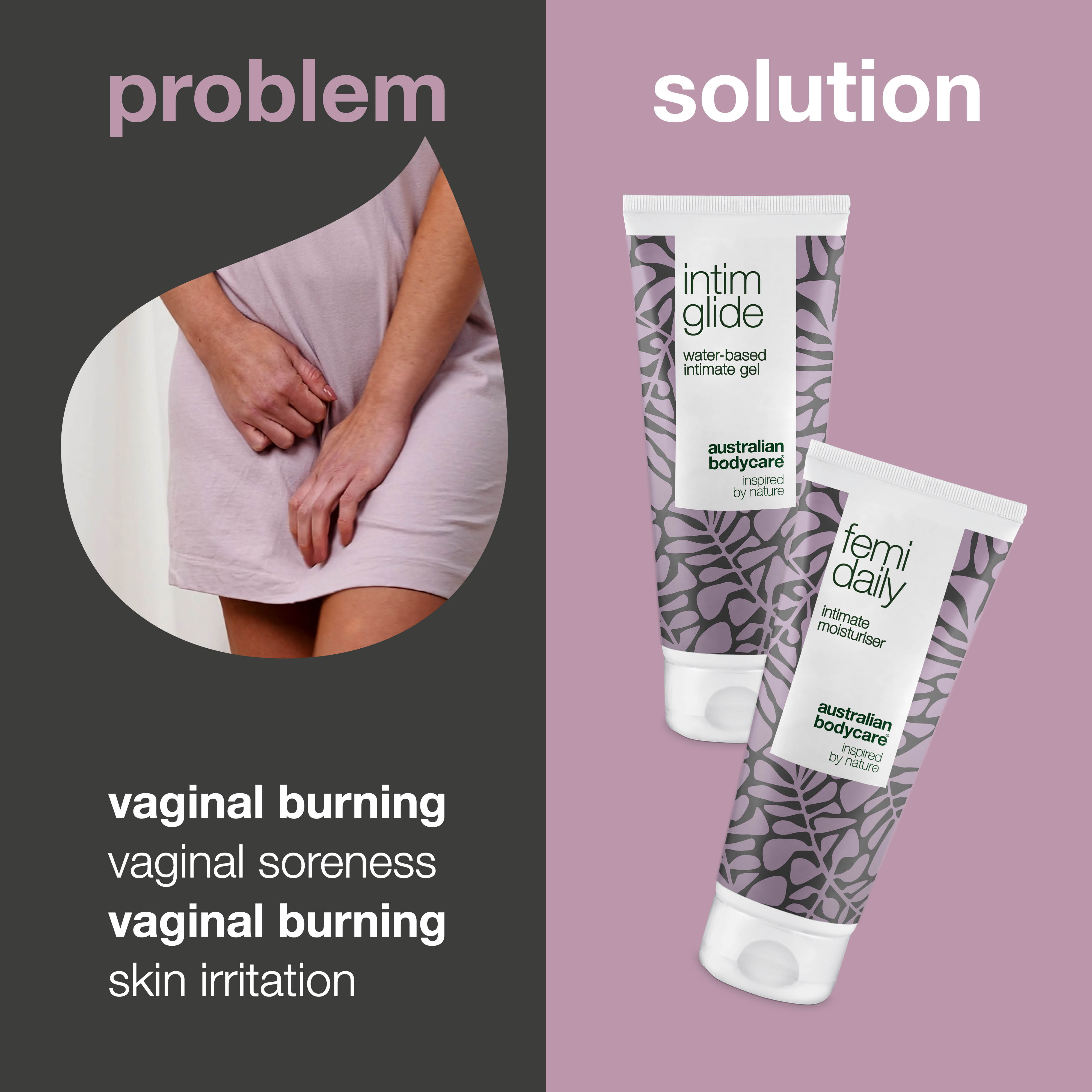 Kit for vulvodynia— 2 products for burn, dryness or soreness in the intimate area